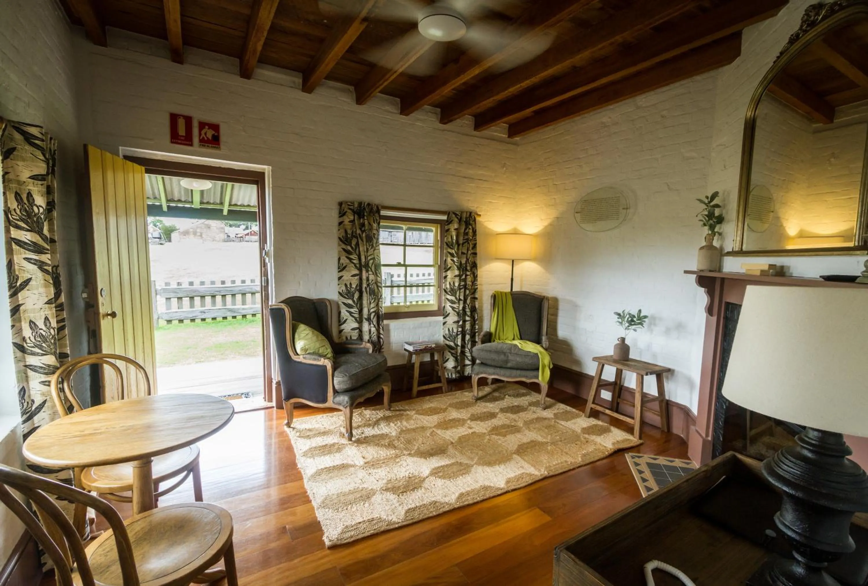 Living room in The Barracks, Tocal