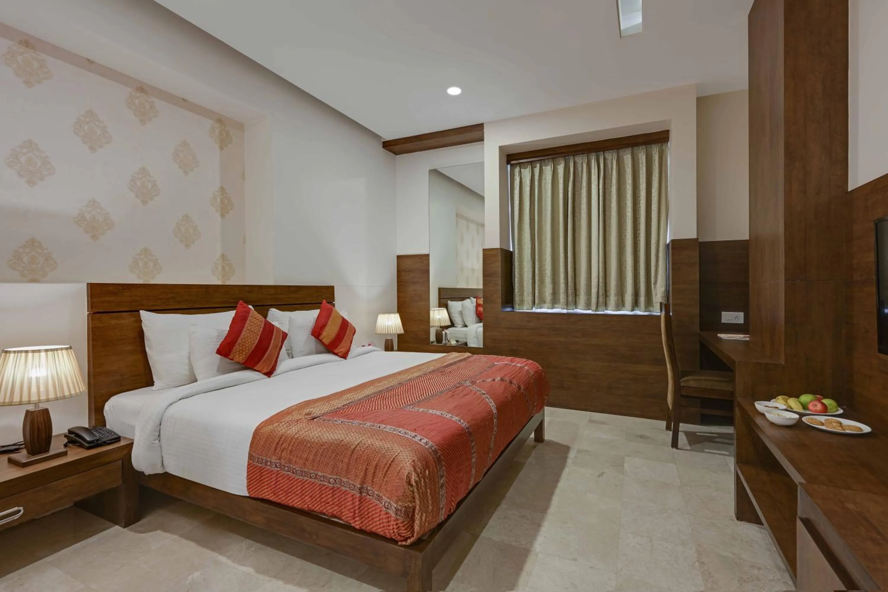 Living room, Bed in Shahpura Residency