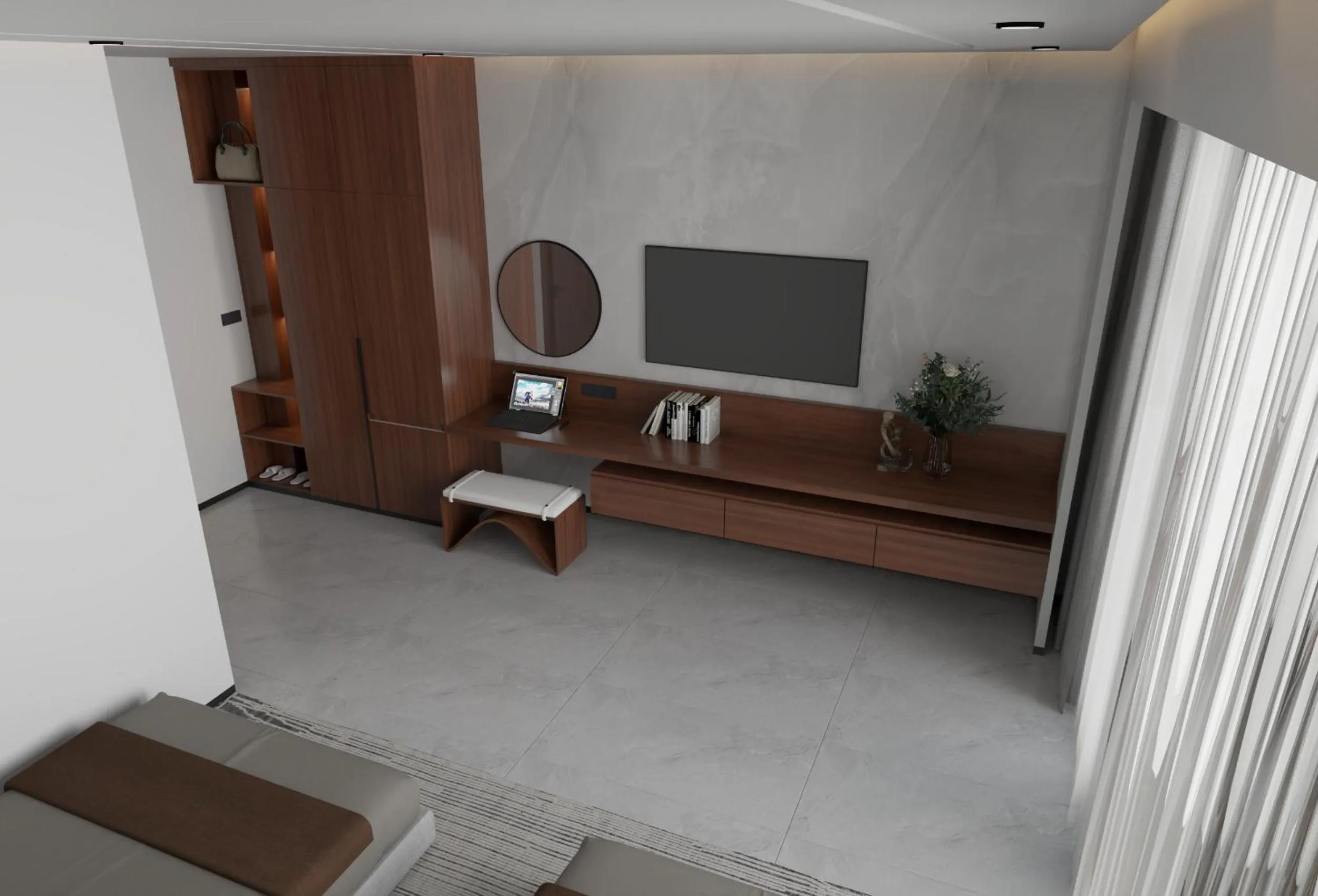 Communal lounge/ TV room in Sangkahak Mith Hotel