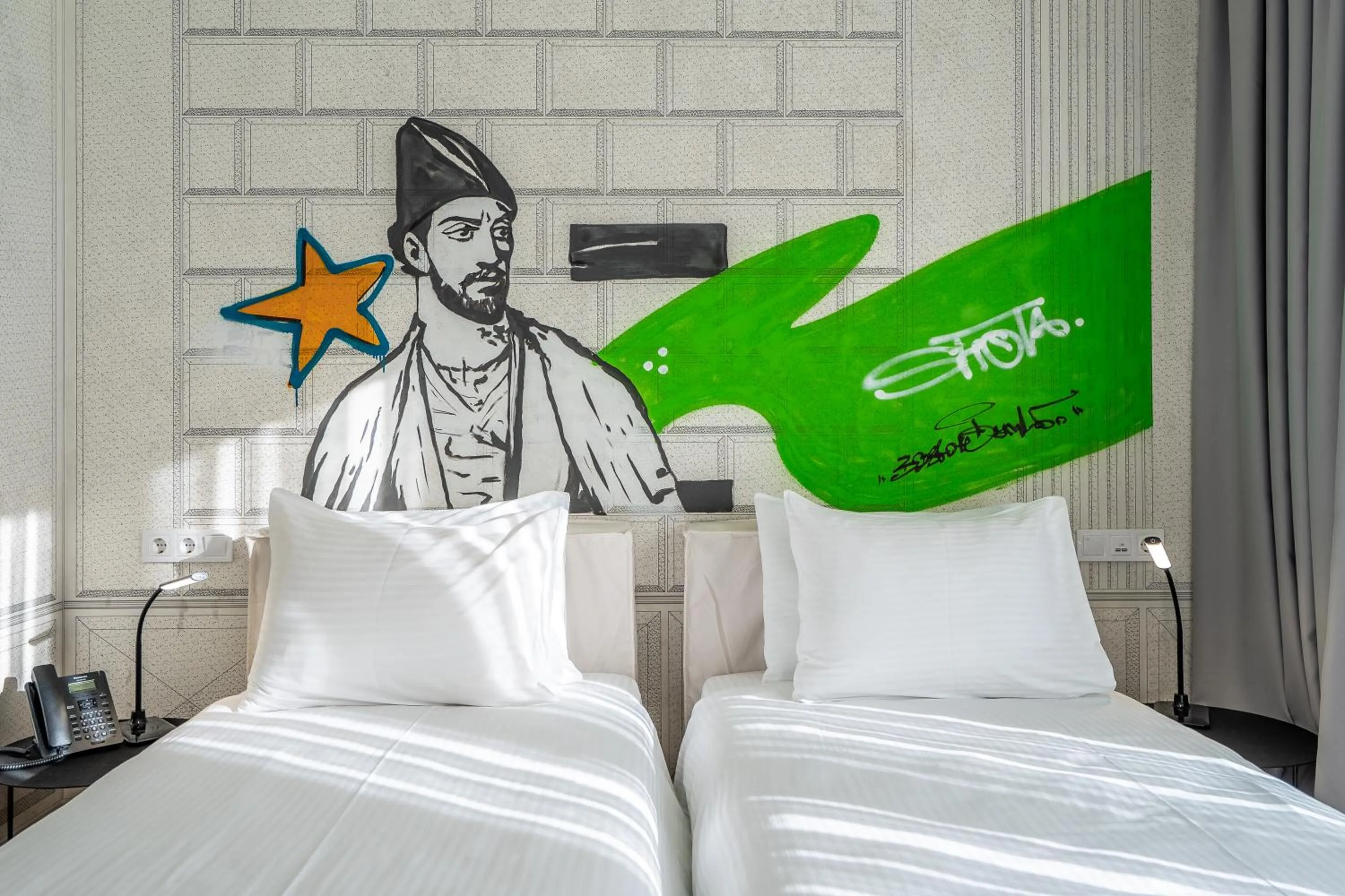 Bed in Platforma Design Hotel