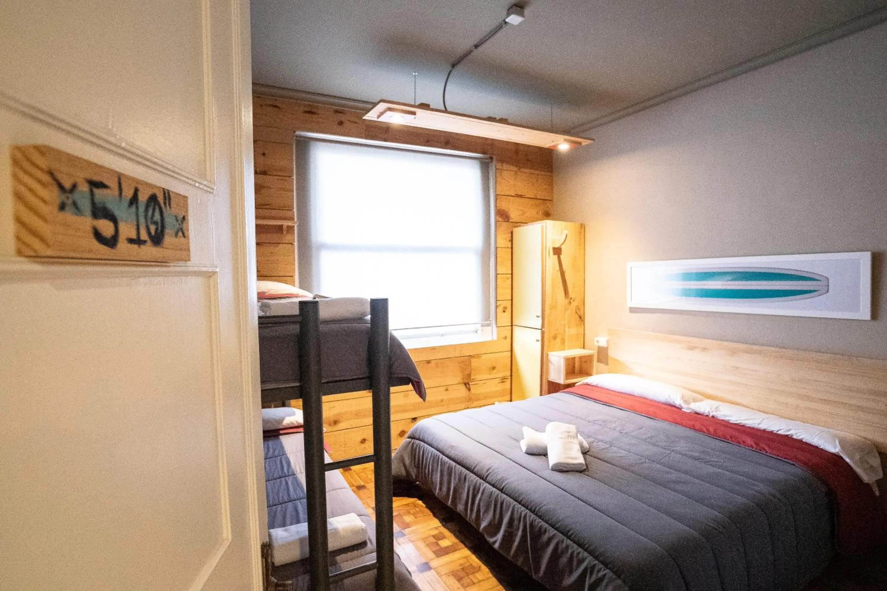 Quadruple Room with Private External Bathroom in Carving Surf Hostel