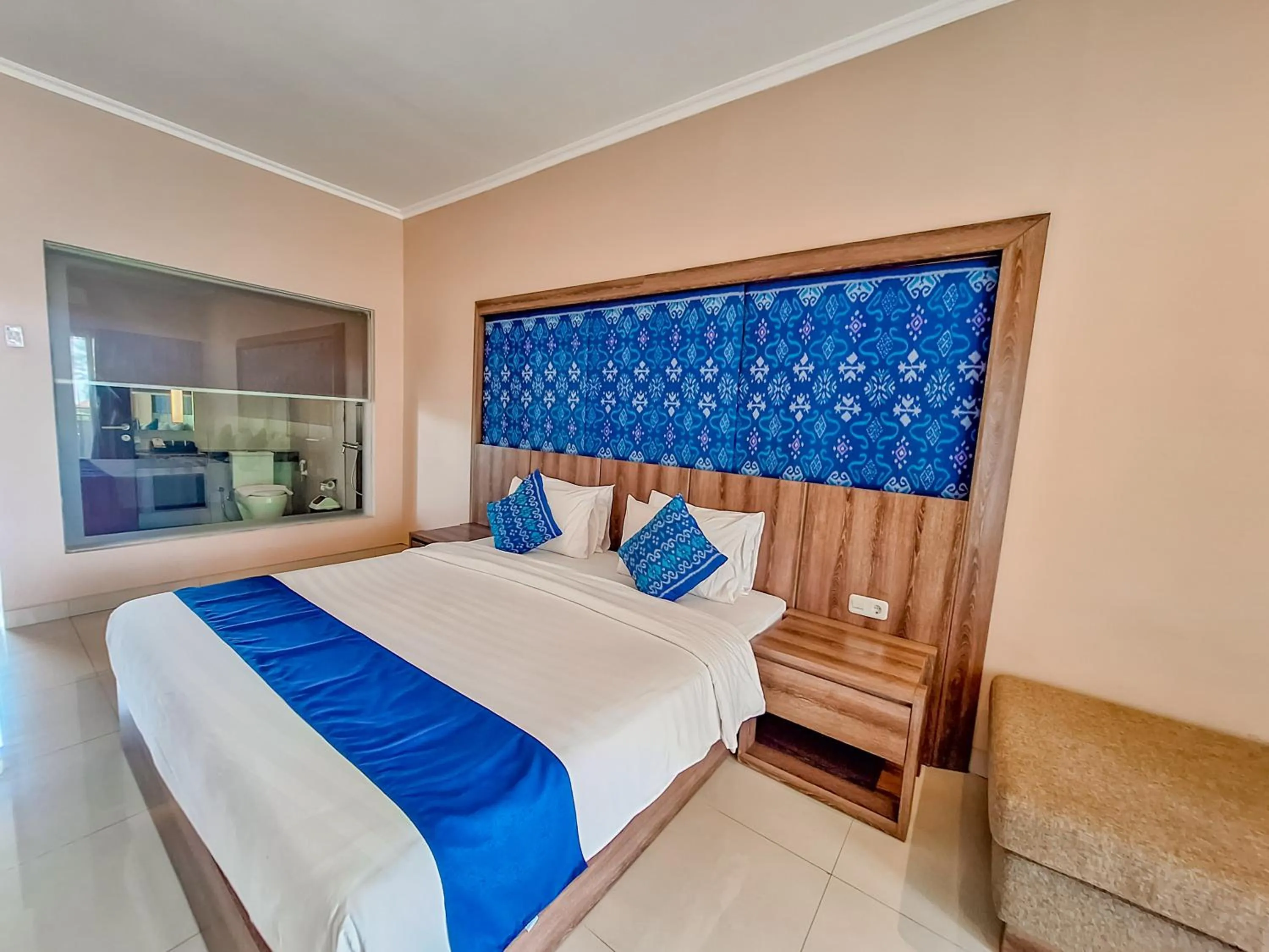 Bed in Sekuro Village Beach Resort