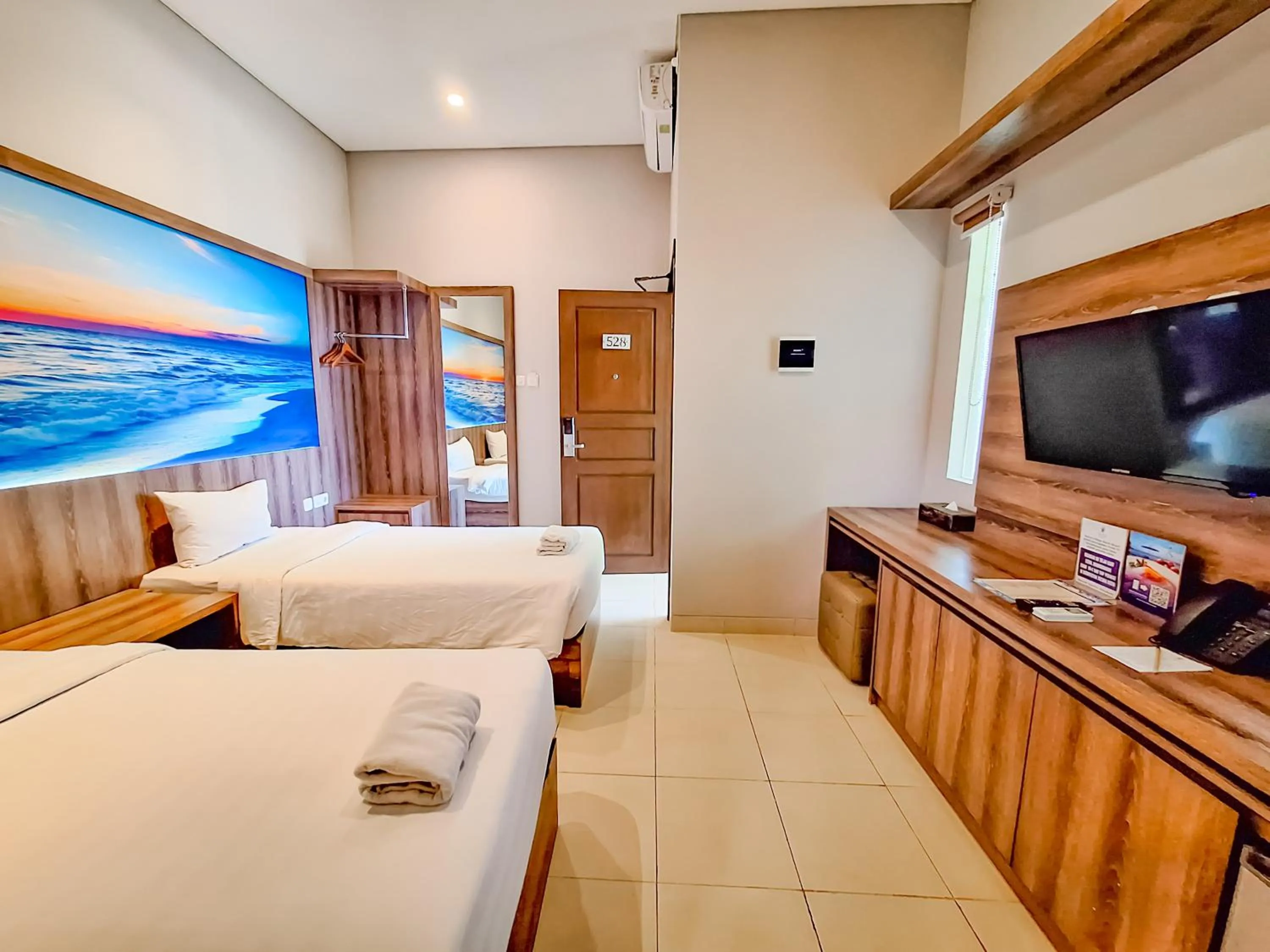 Bed in Sekuro Village Beach Resort