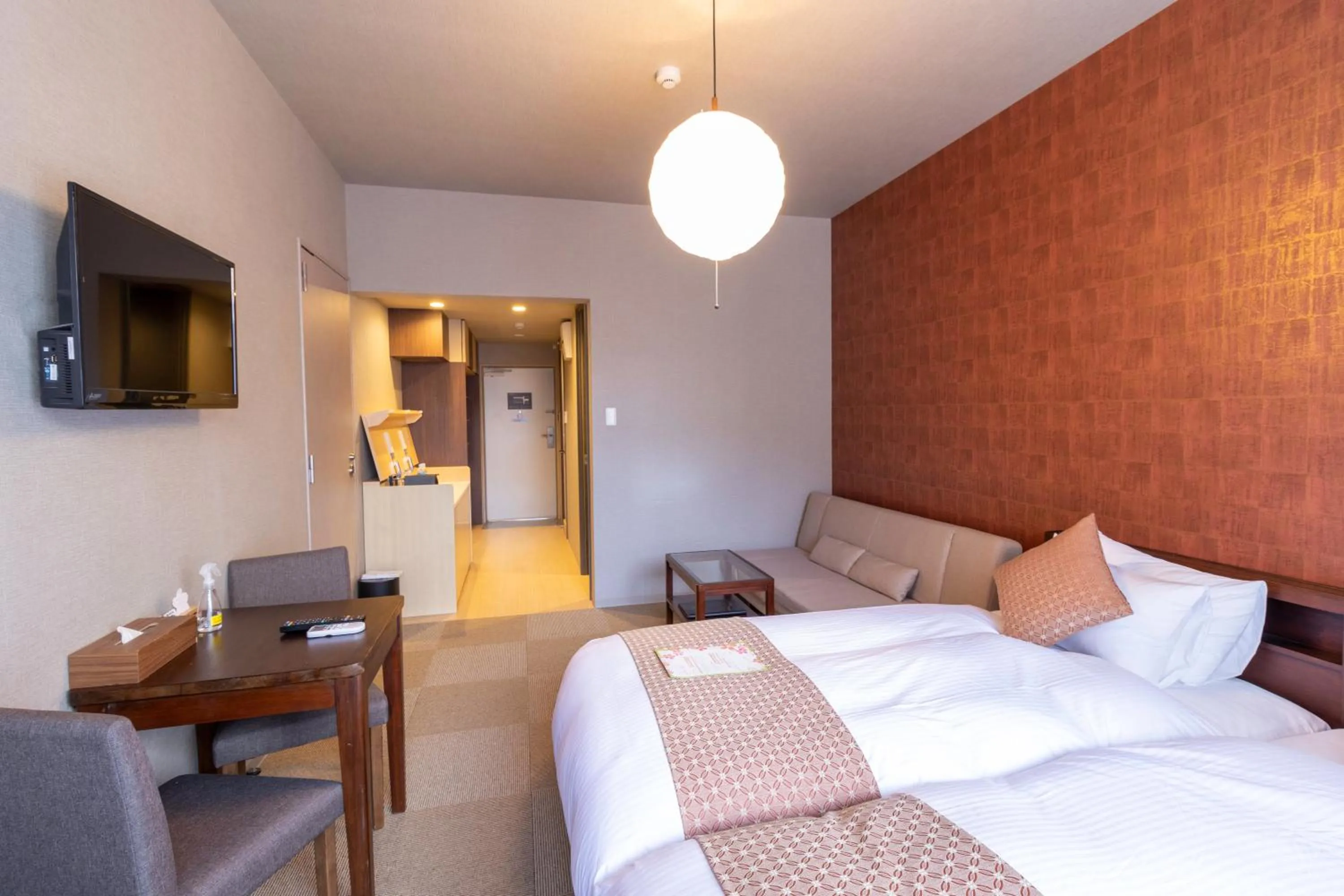 Kitchen or kitchenette, Bed in Stay SAKURA Kyoto Fuga