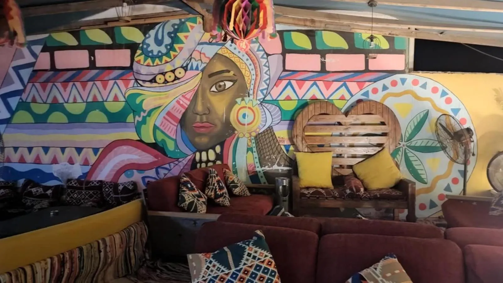 Seating area in Carmine Hotel Dahab