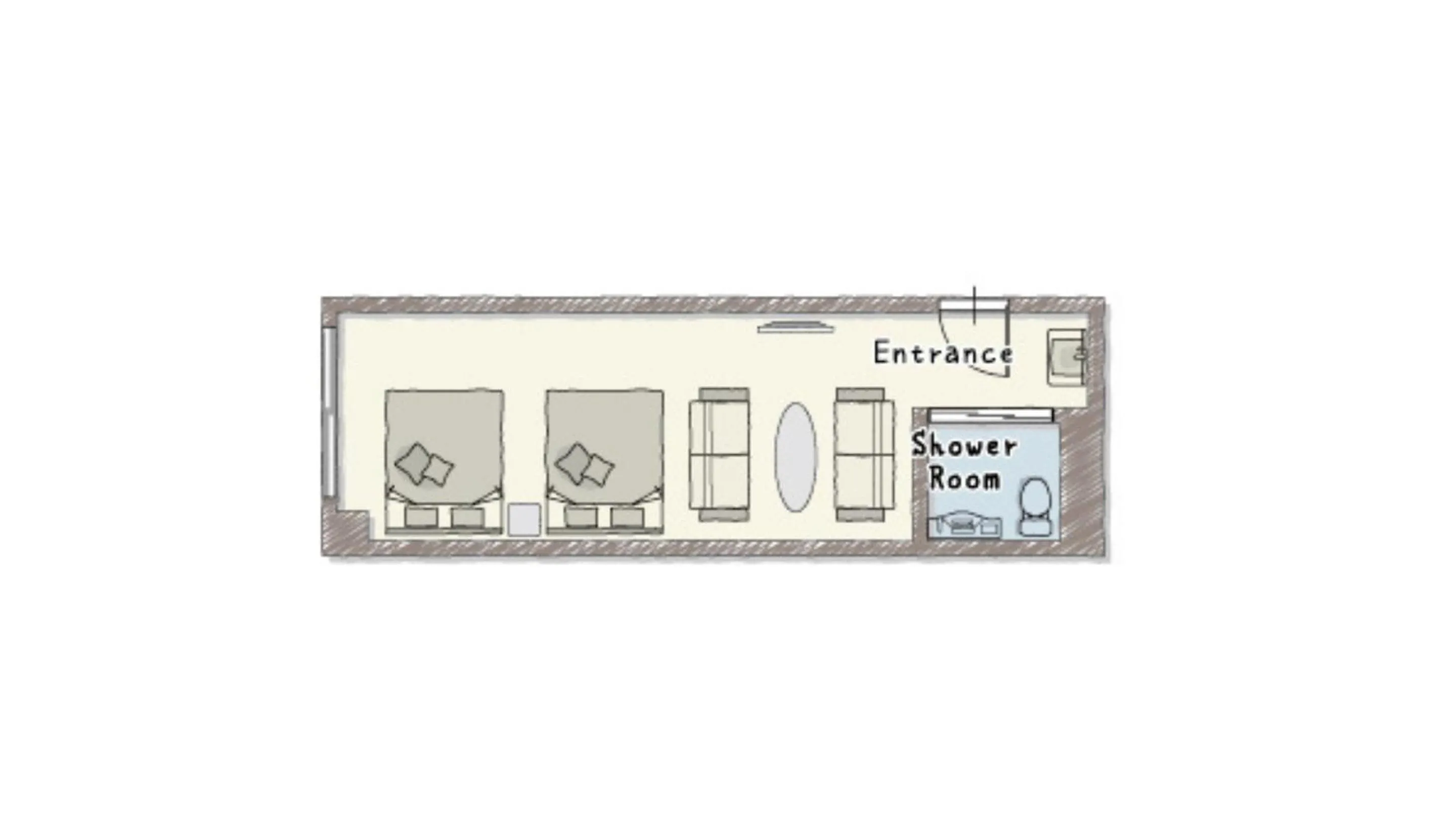 Floor plan in Playsis Asakusa