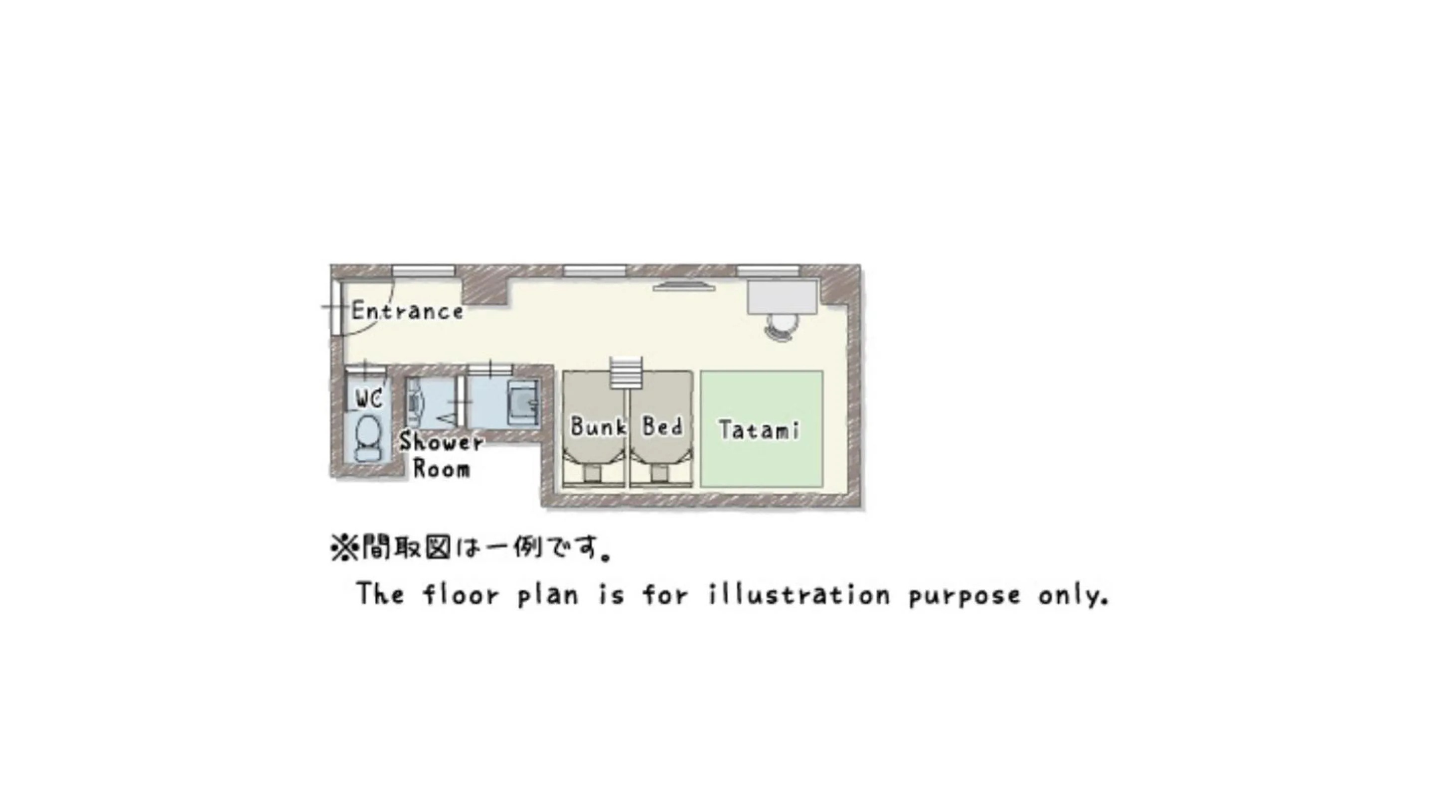 Floor plan in Playsis Asakusa