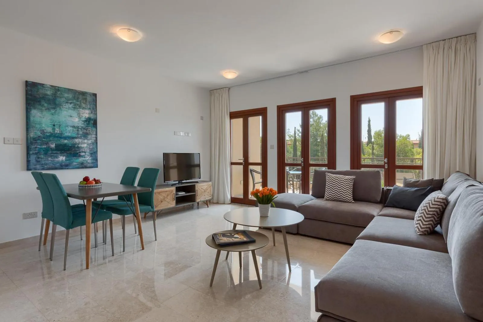 Living room in Aphrodite Hills Rentals - Premium Serviced Apartments