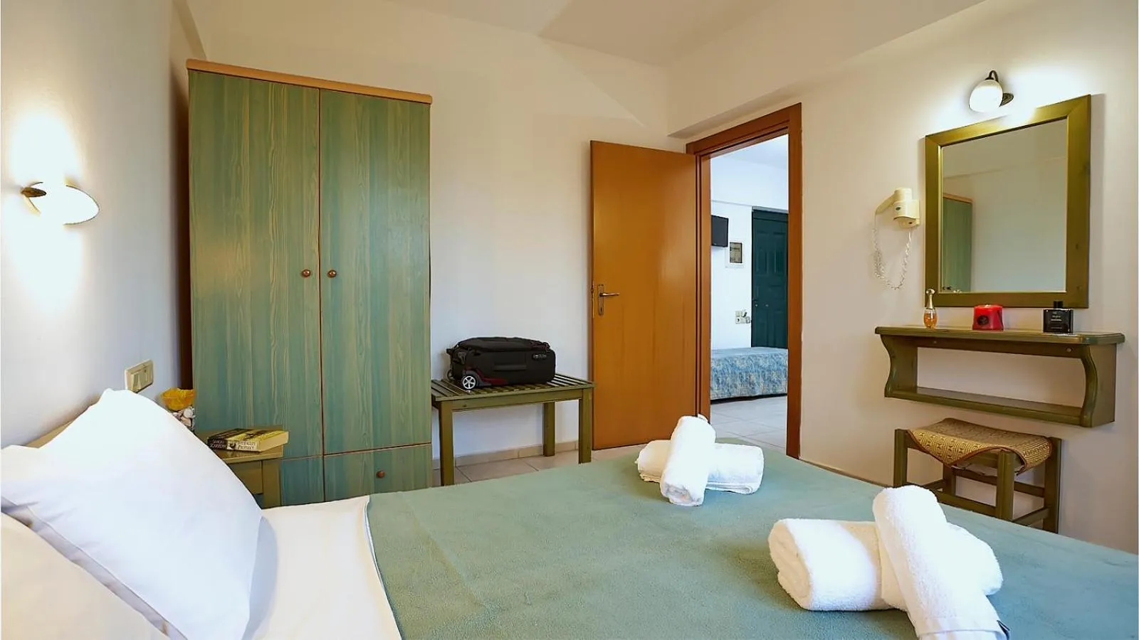 Bedroom, Bed in Dionysos Apartments & Studios