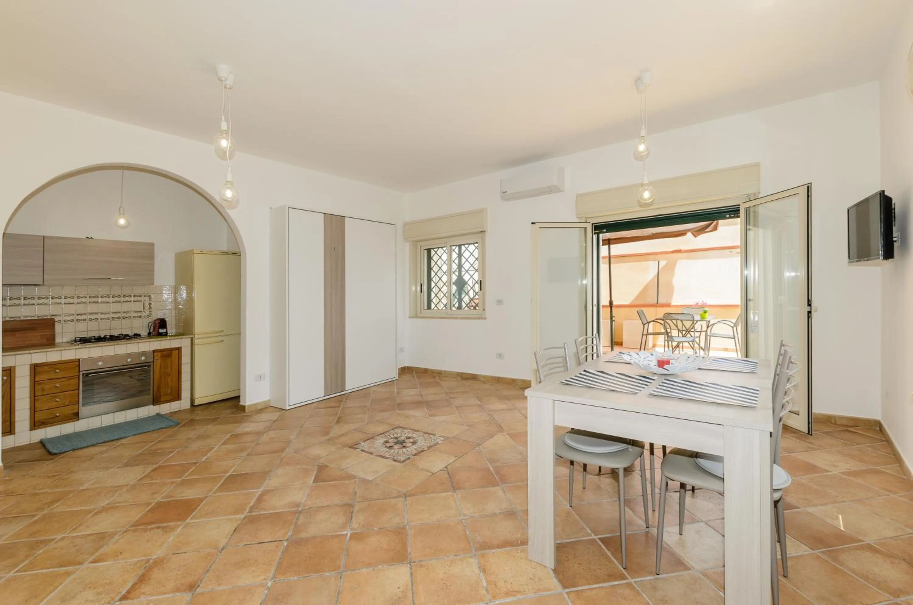 Kitchen or kitchenette in Sunset Holiday Home Taormina