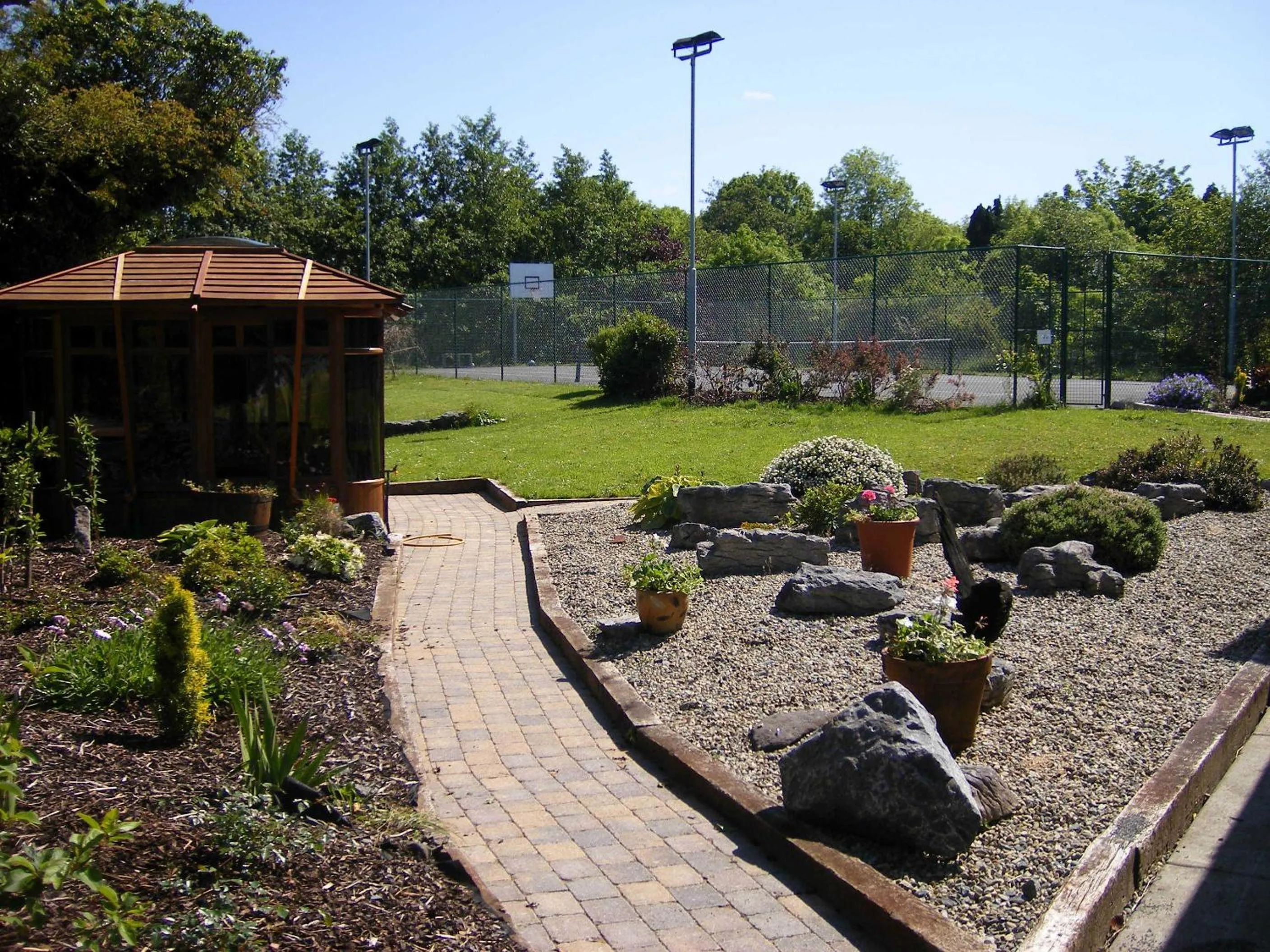 Tennis court in Camillaun Lodge with Lough Corrib Boat Hire