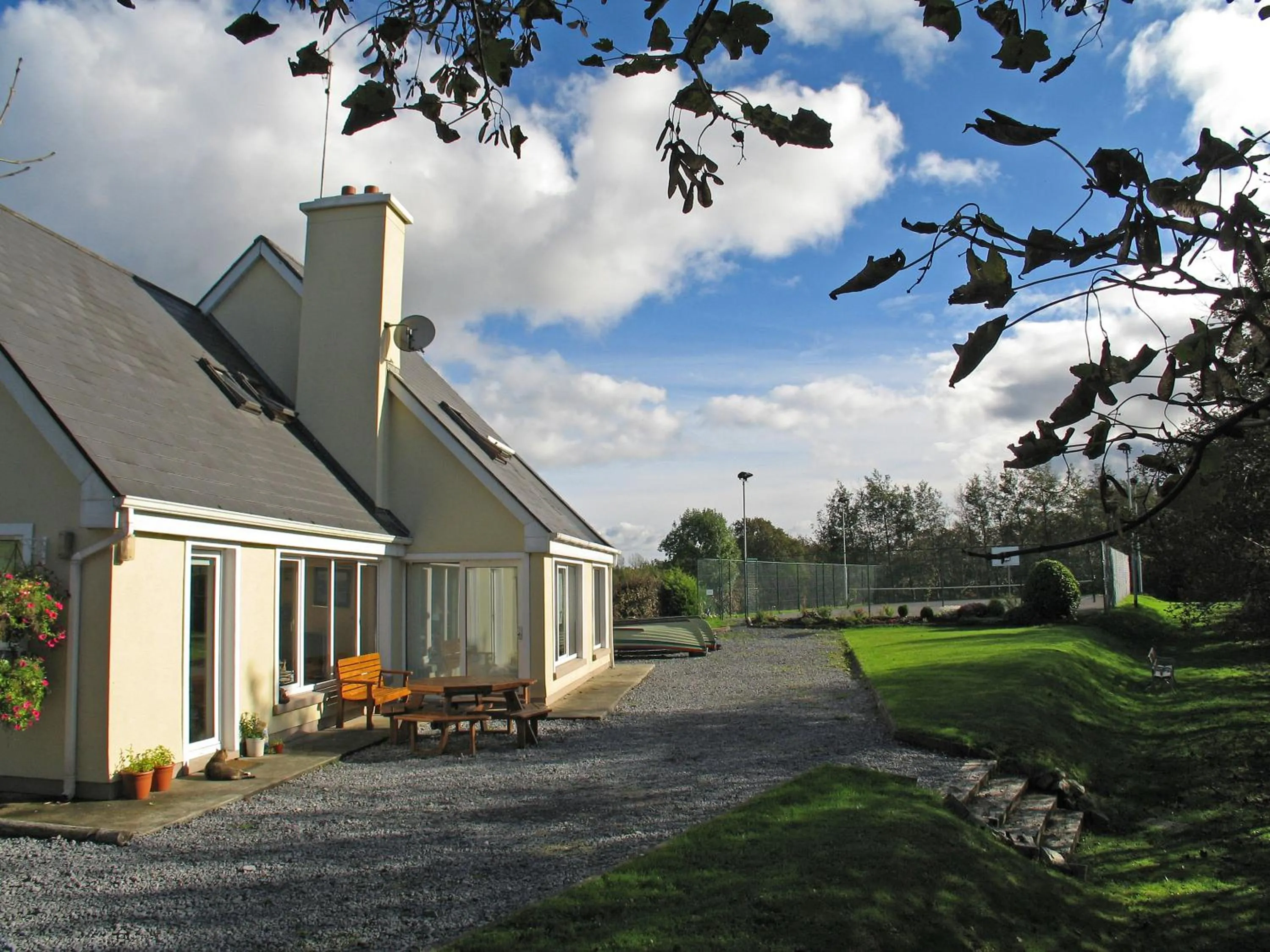 Garden in Camillaun Lodge with Lough Corrib Boat Hire