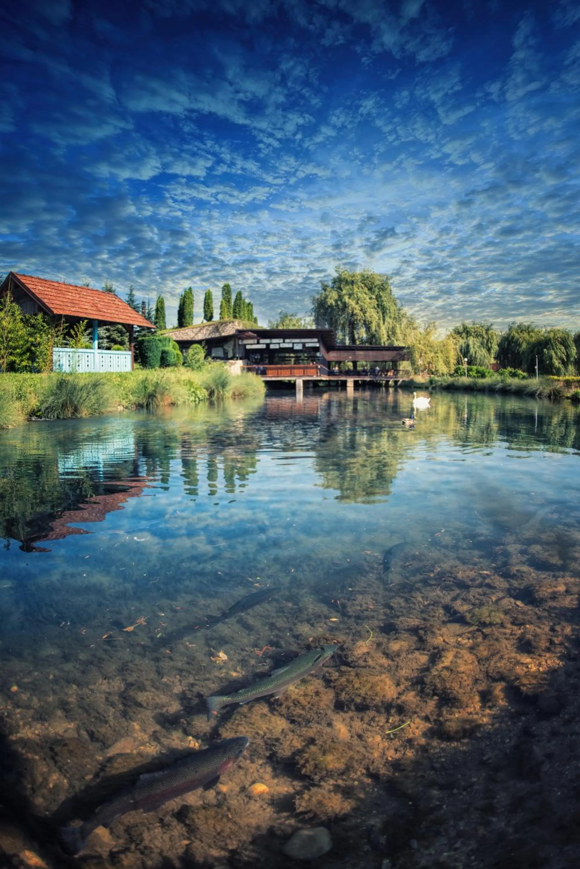 Lake view in Etno Village Cardaci