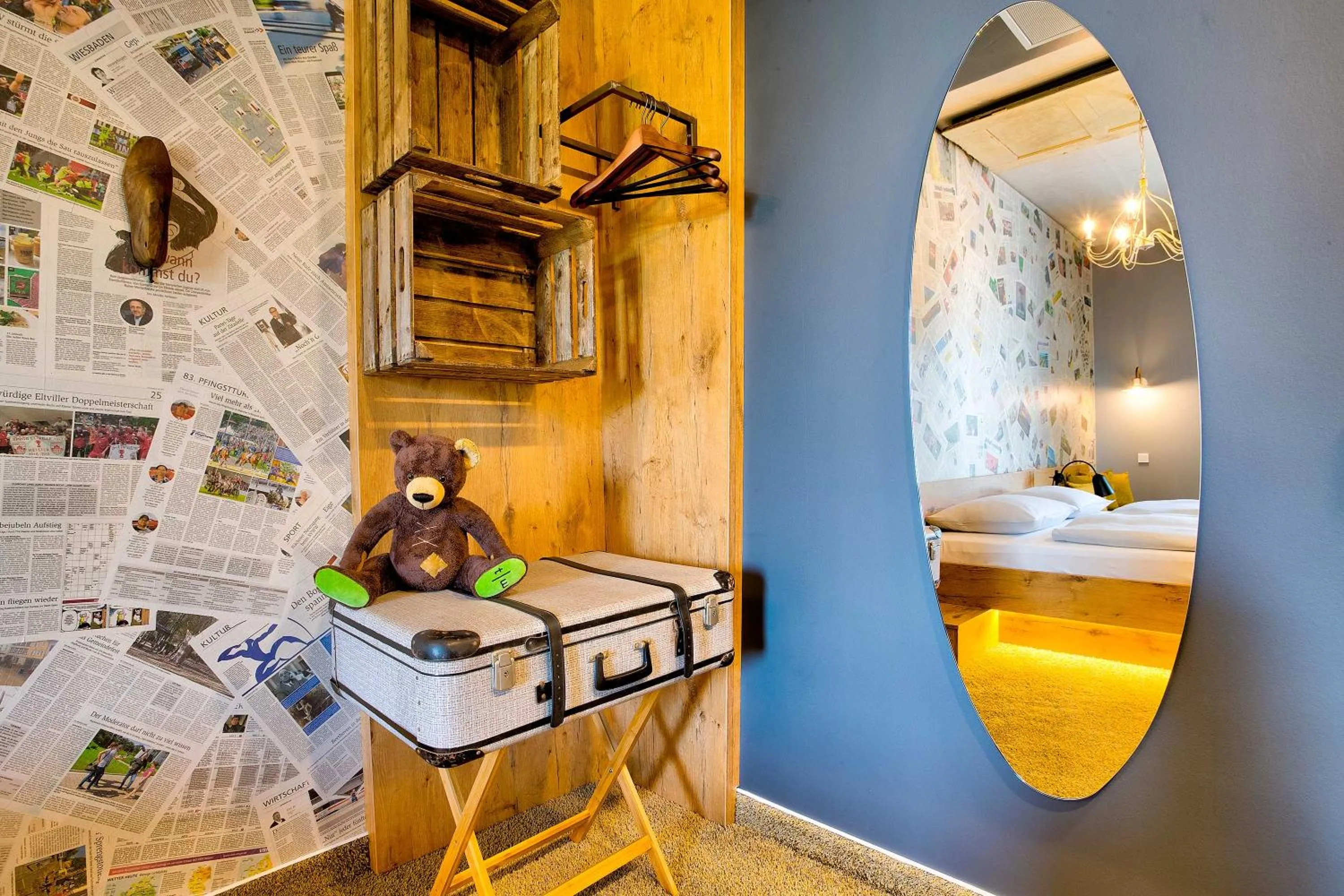 Photo of the whole room, Bed in tinyTwice Hotel Wiesbaden