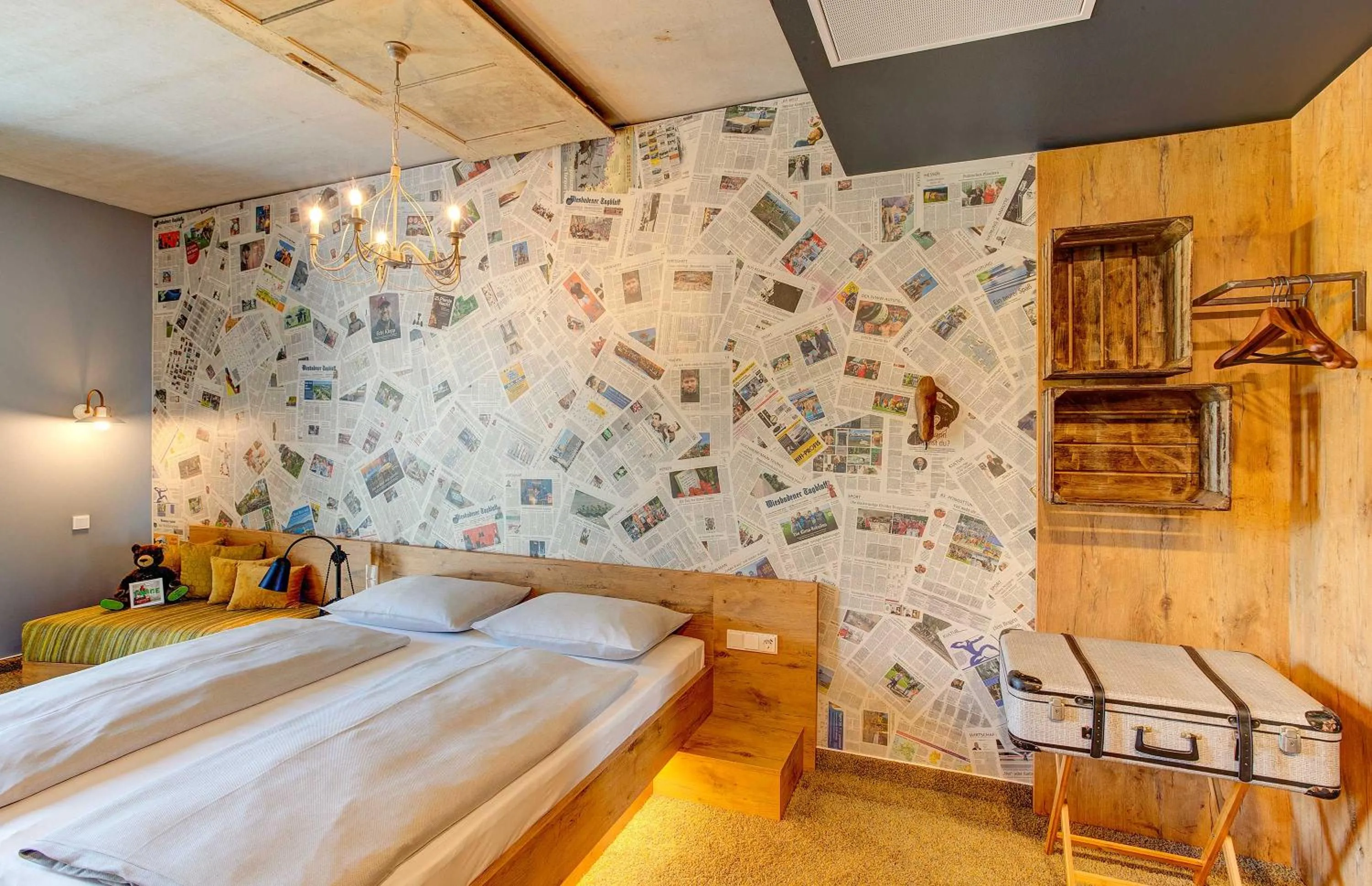 Photo of the whole room, Bed in tinyTwice Hotel Wiesbaden