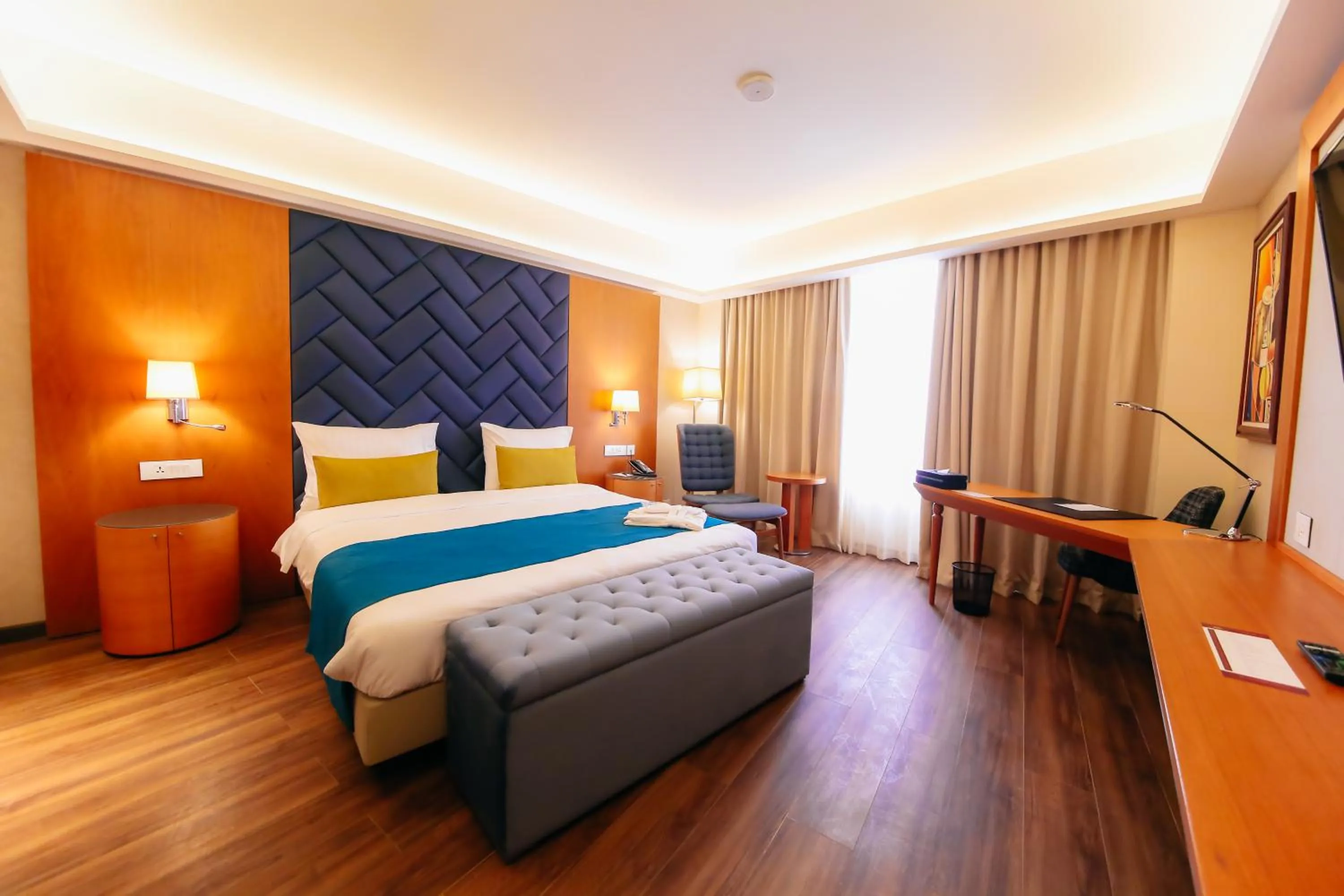 Bed in Bravia Hotel Niamey