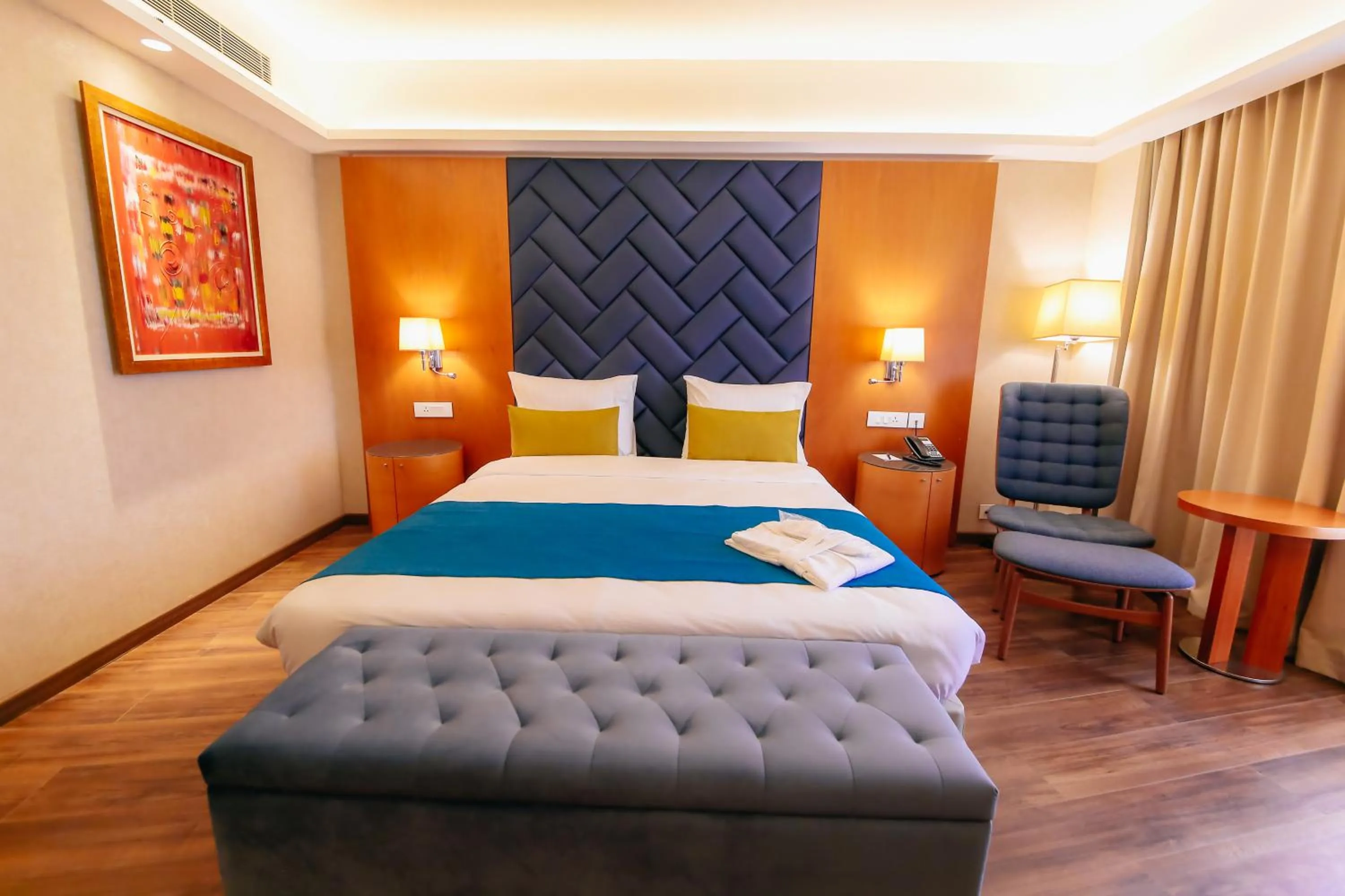 Bed in Bravia Hotel Niamey