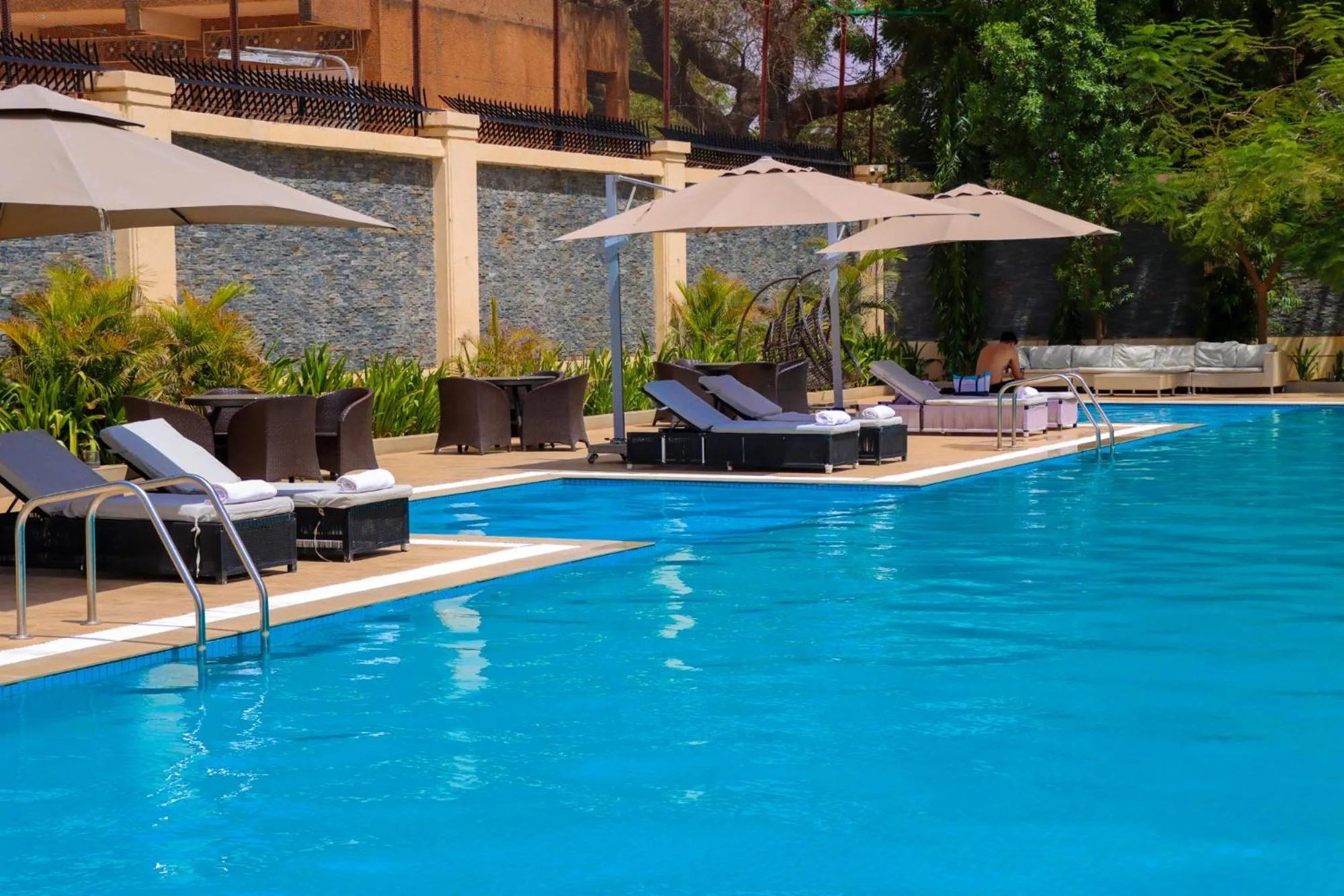 Pool view in Bravia Hotel Niamey