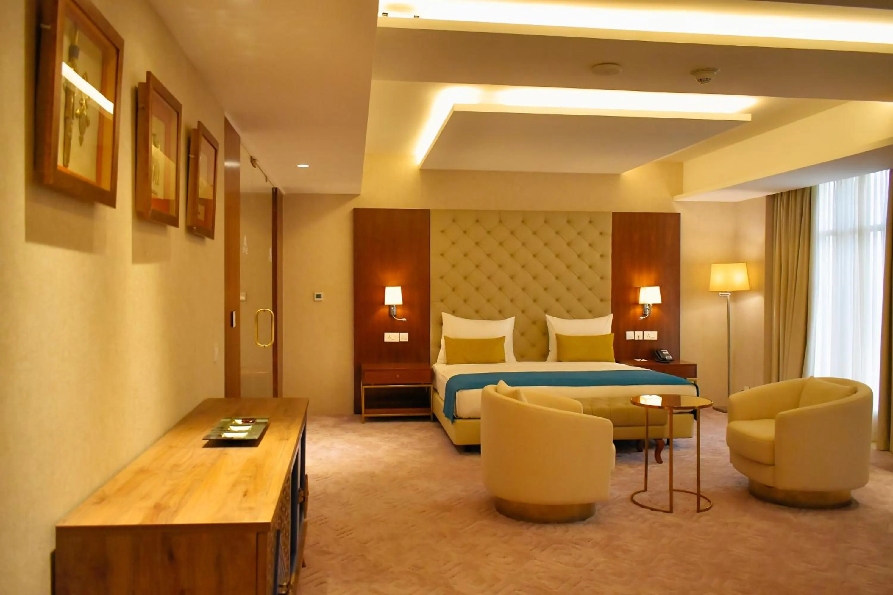 Bed in Bravia Hotel Niamey