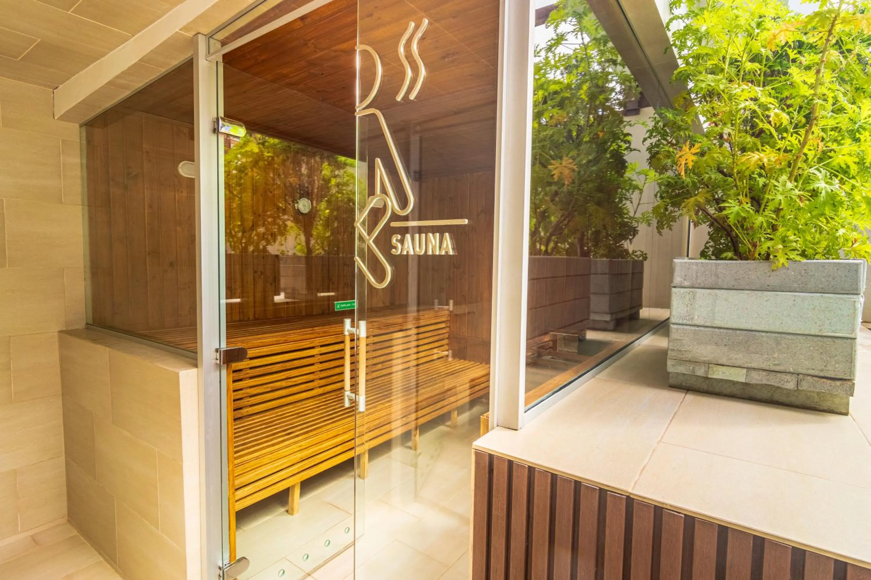 Sauna in Biohotel Organic Suites Bogotá