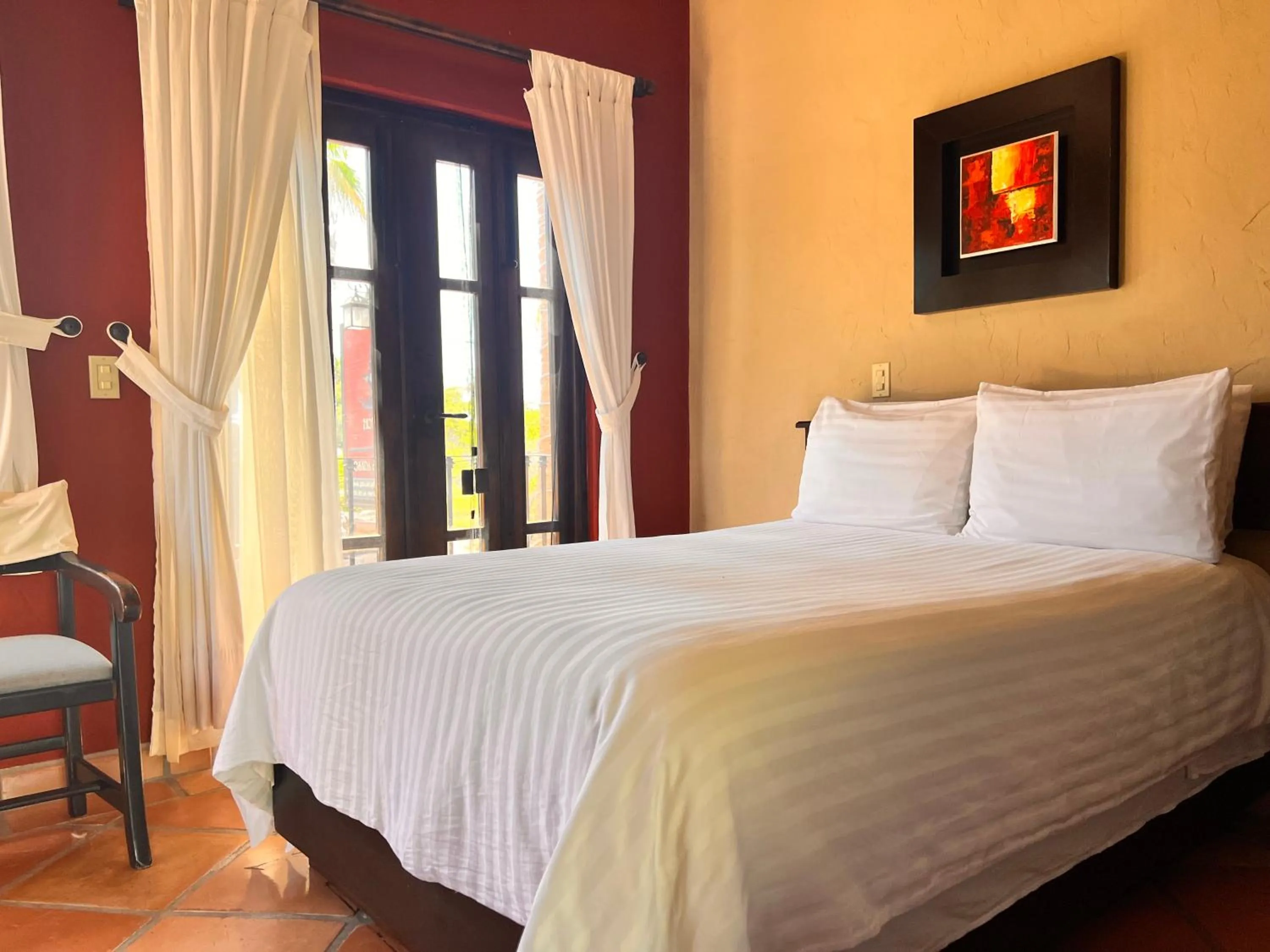 Balcony/Terrace, Bed in Posada del Cortes