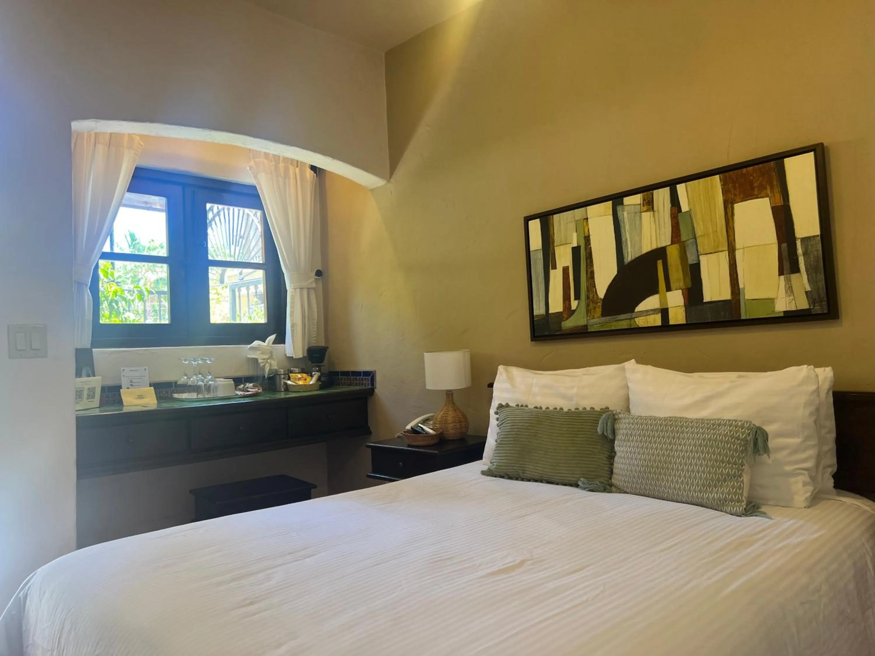 View (from property/room), Bed in Posada del Cortes