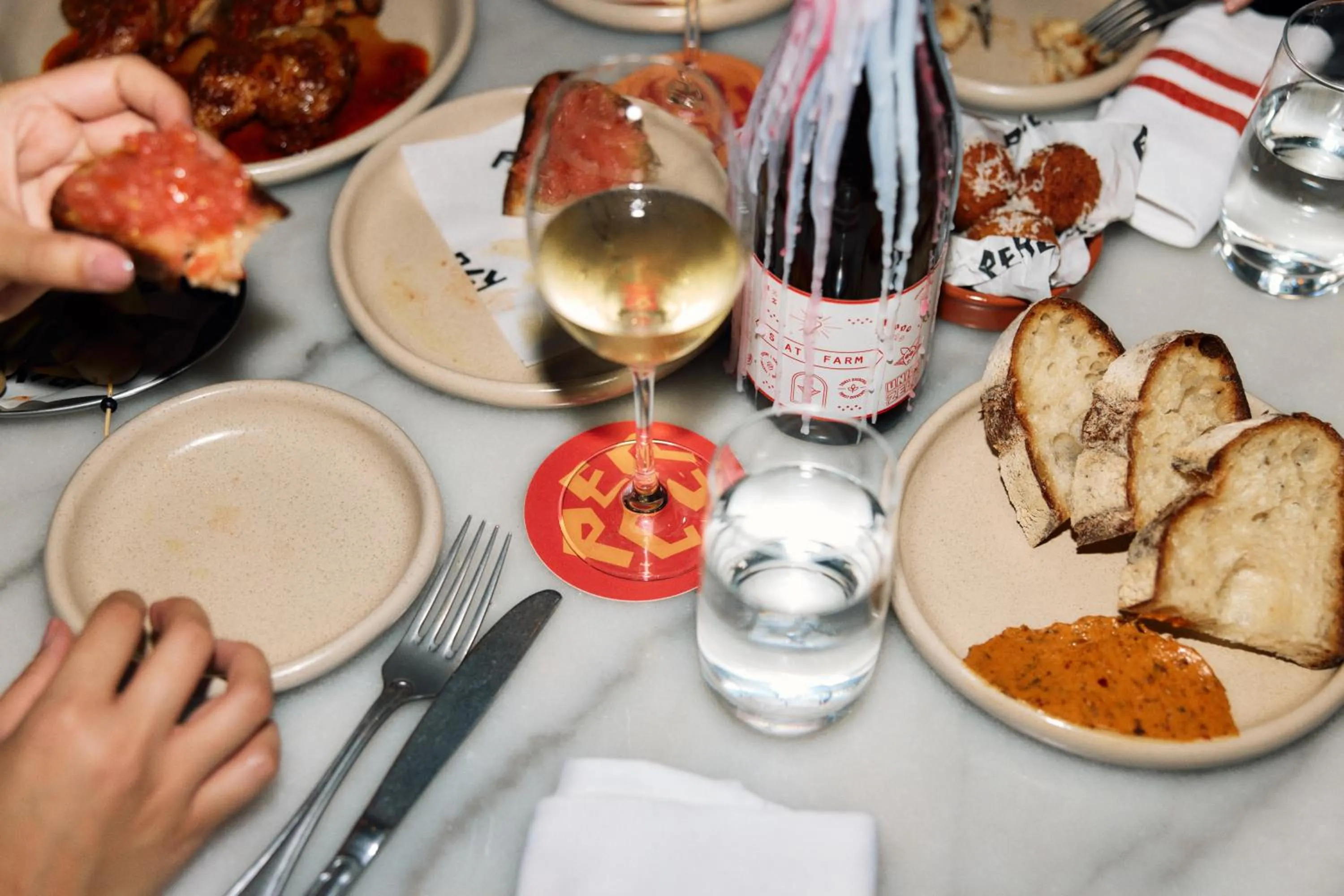 Food and drinks in Hotel Woolstore 1888, Sydney - Handwritten Collection