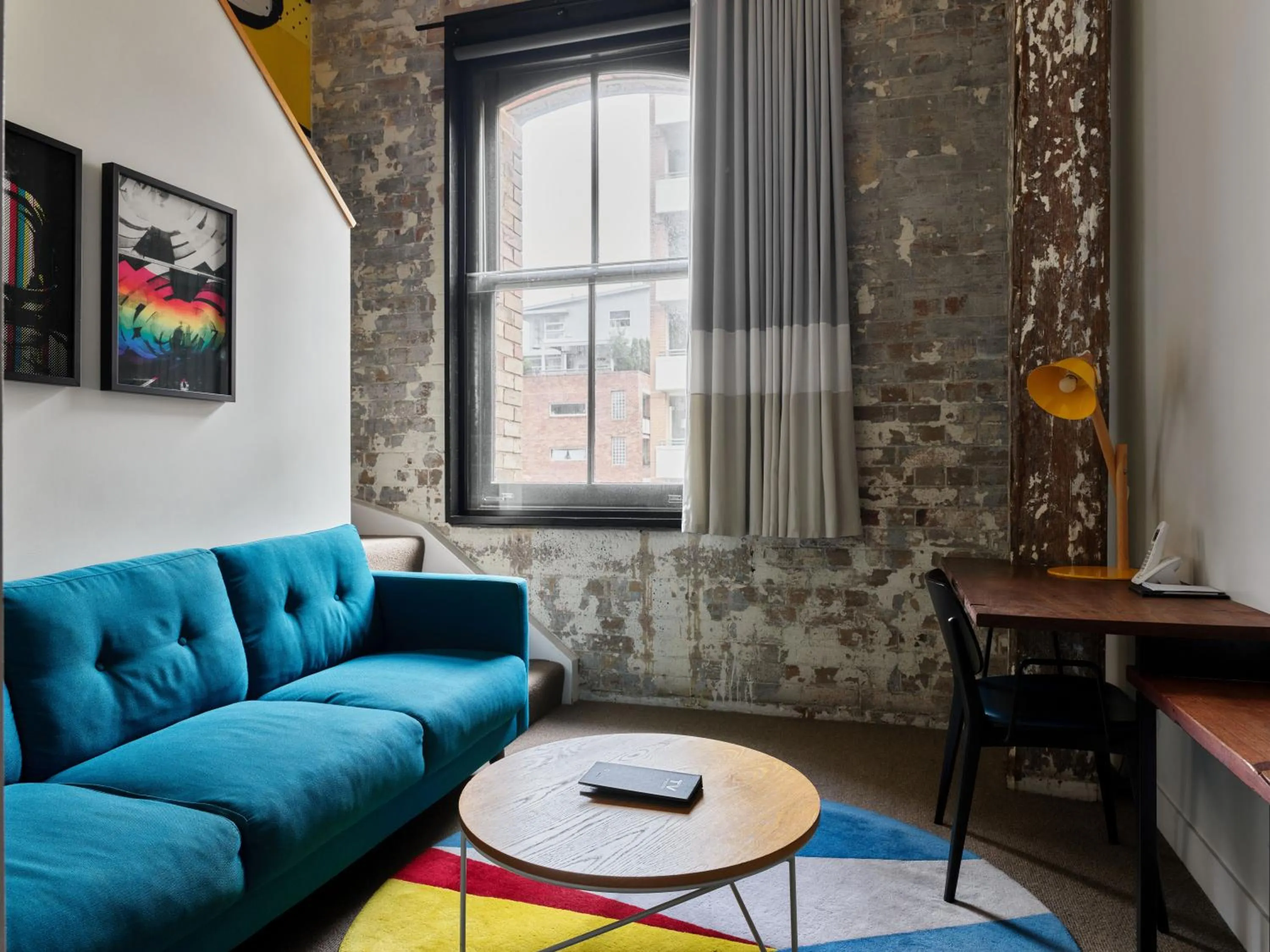 Seating area in Hotel Woolstore 1888, Sydney - Handwritten Collection
