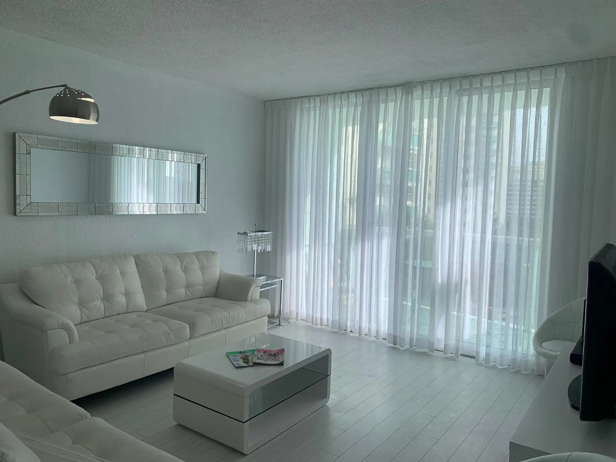 Living room in Tides Apt on Hollywood Beach