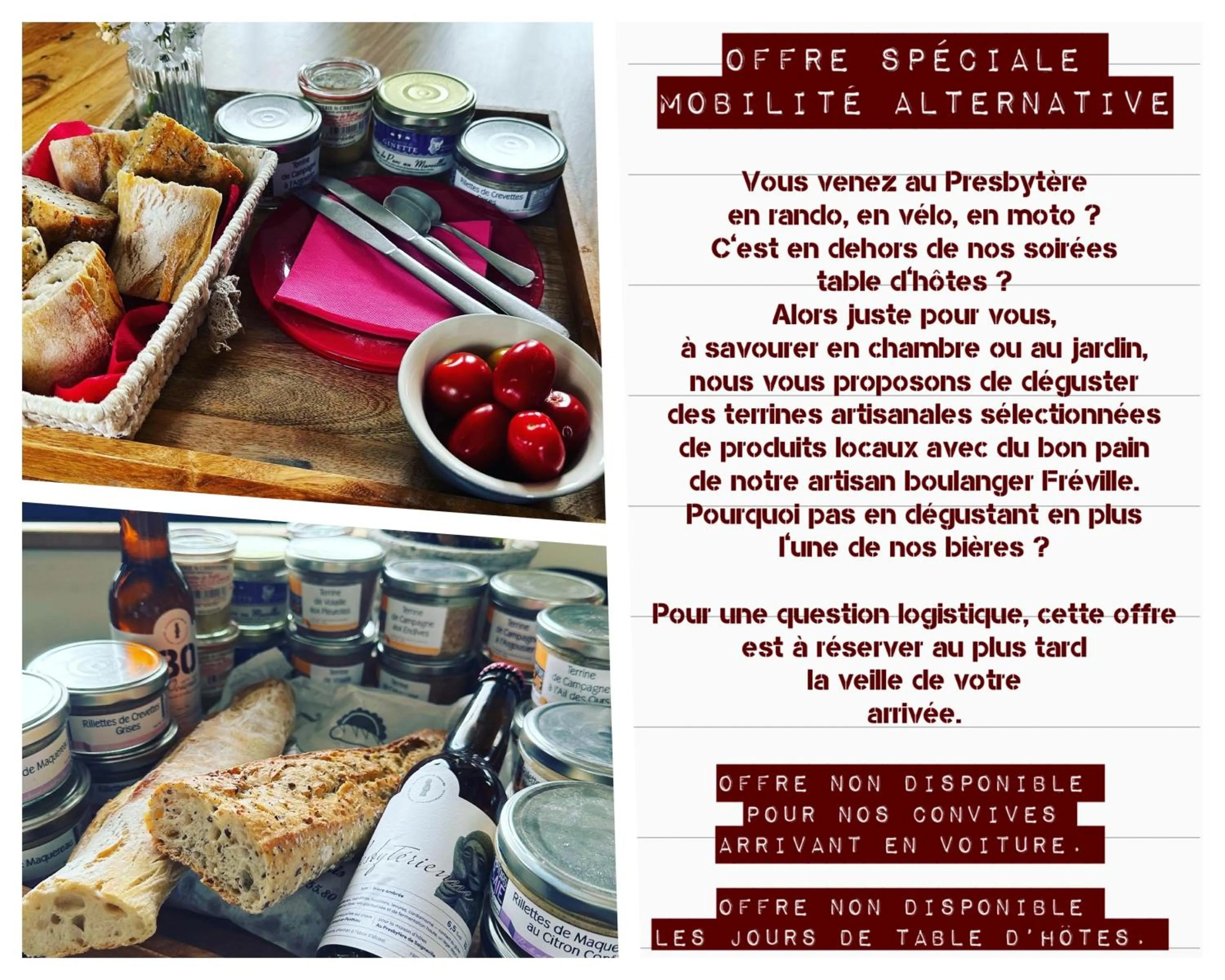 Food and drinks in Au Presbytère de Saigneville