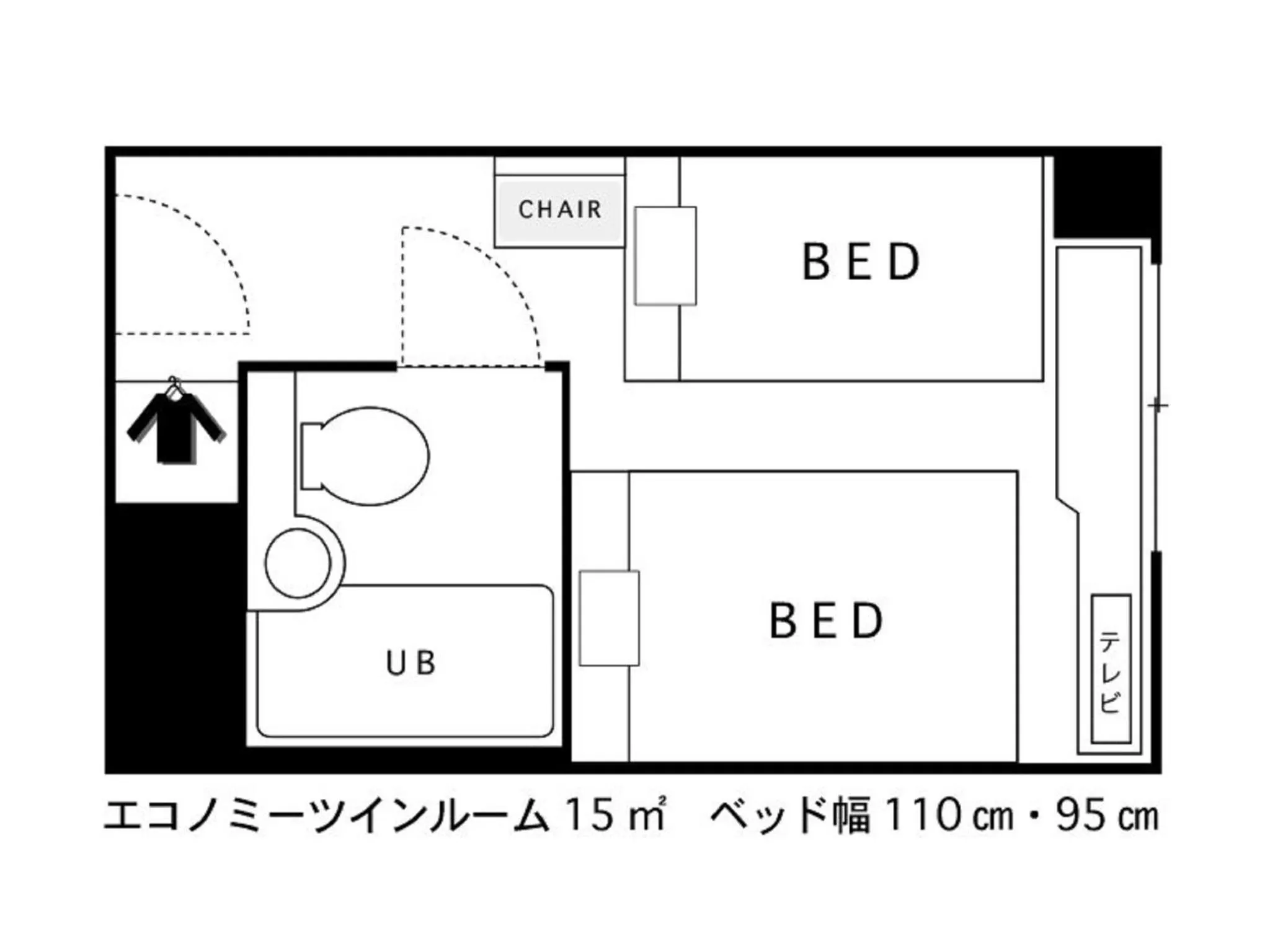 Floor plan in Hotel AreaOne Chitose