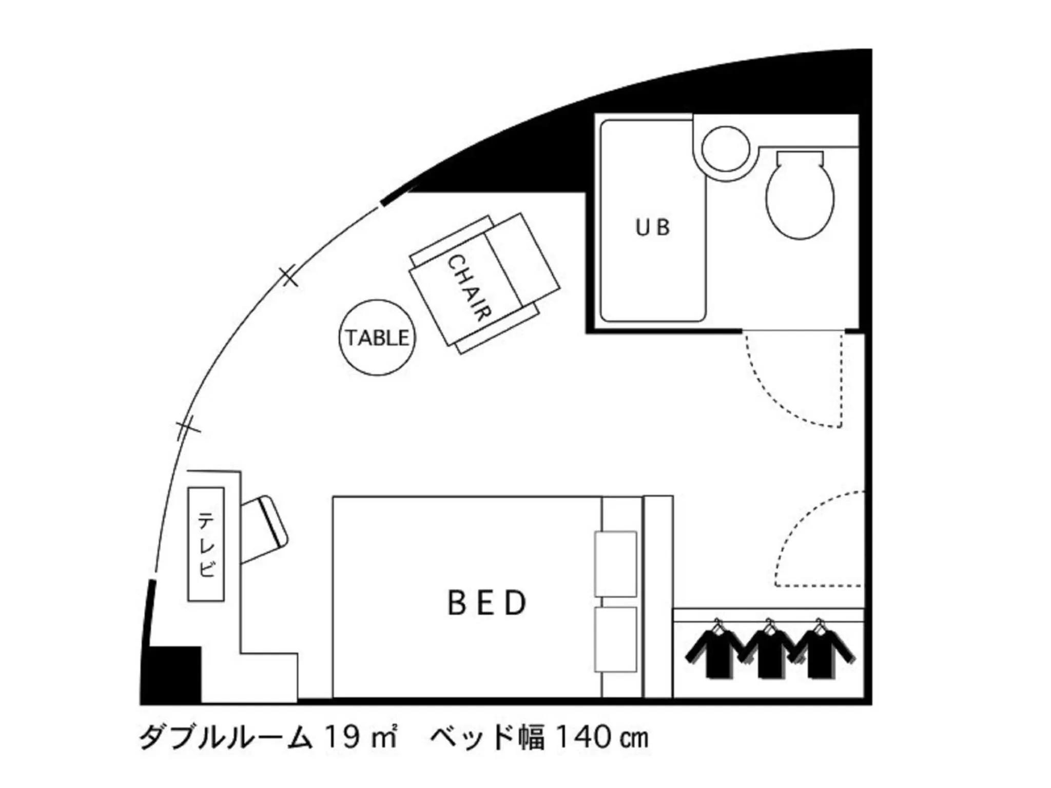 Floor plan in Hotel AreaOne Chitose