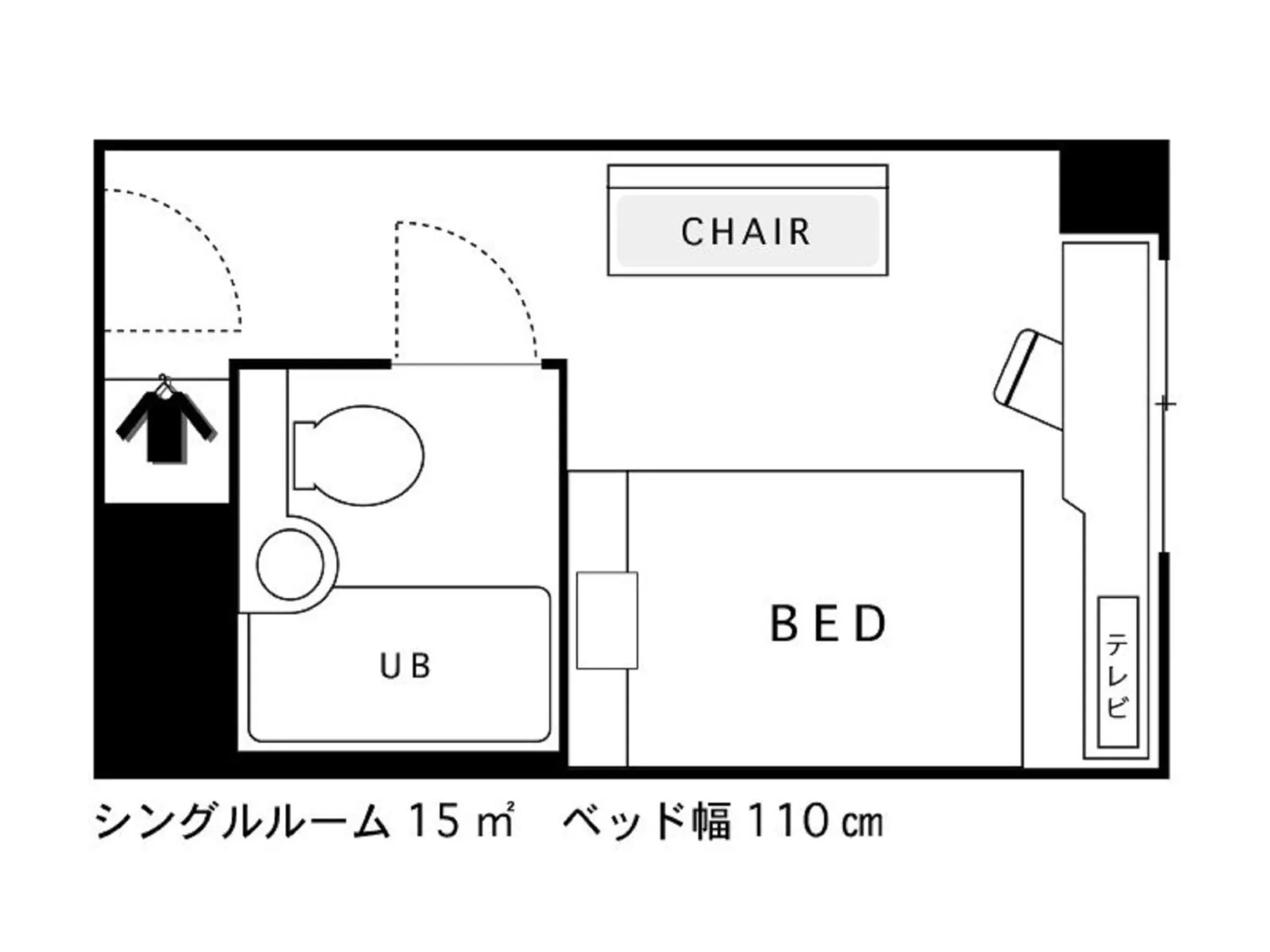Floor plan in Hotel AreaOne Chitose