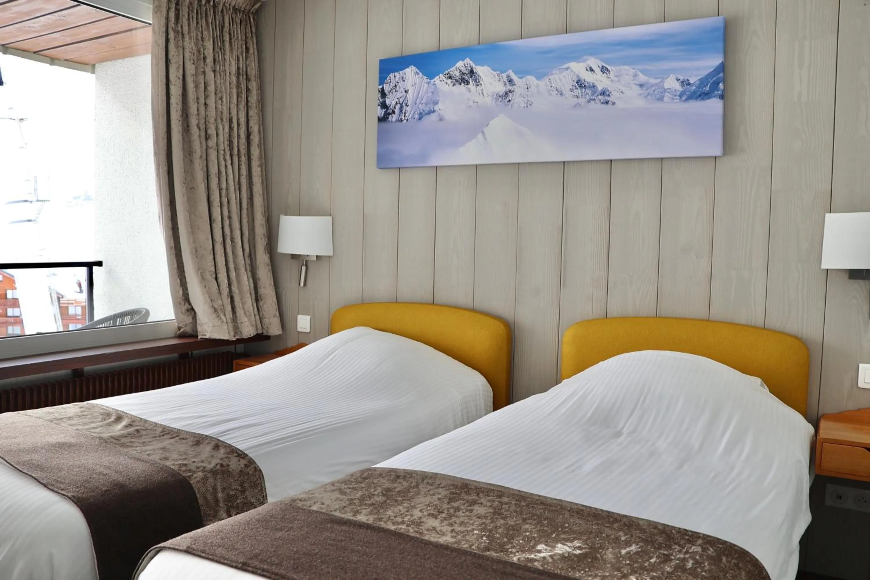 Bed in Hôtel Val Chavière
