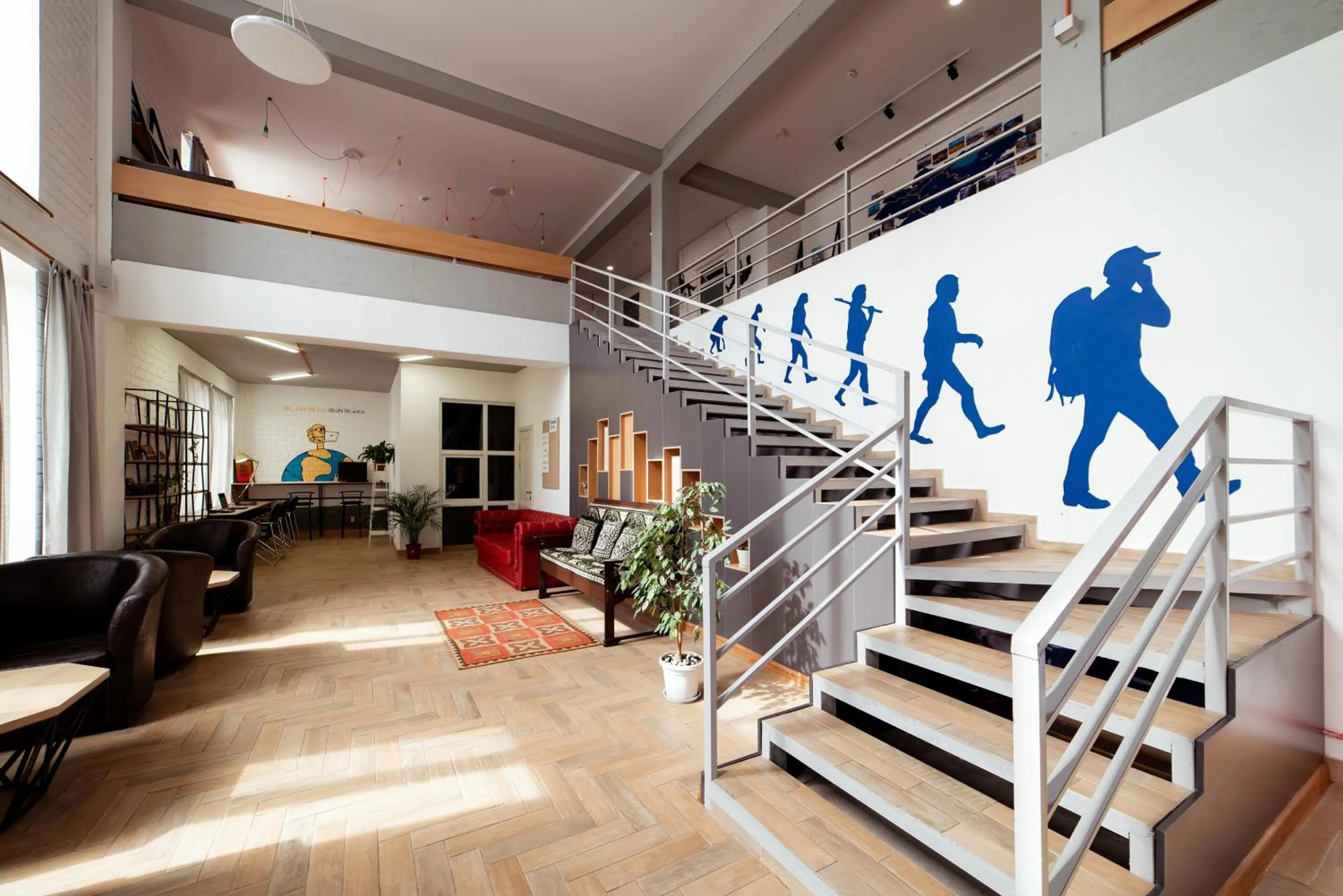 Lobby or reception in ololoFreelander Hostel&Coworking