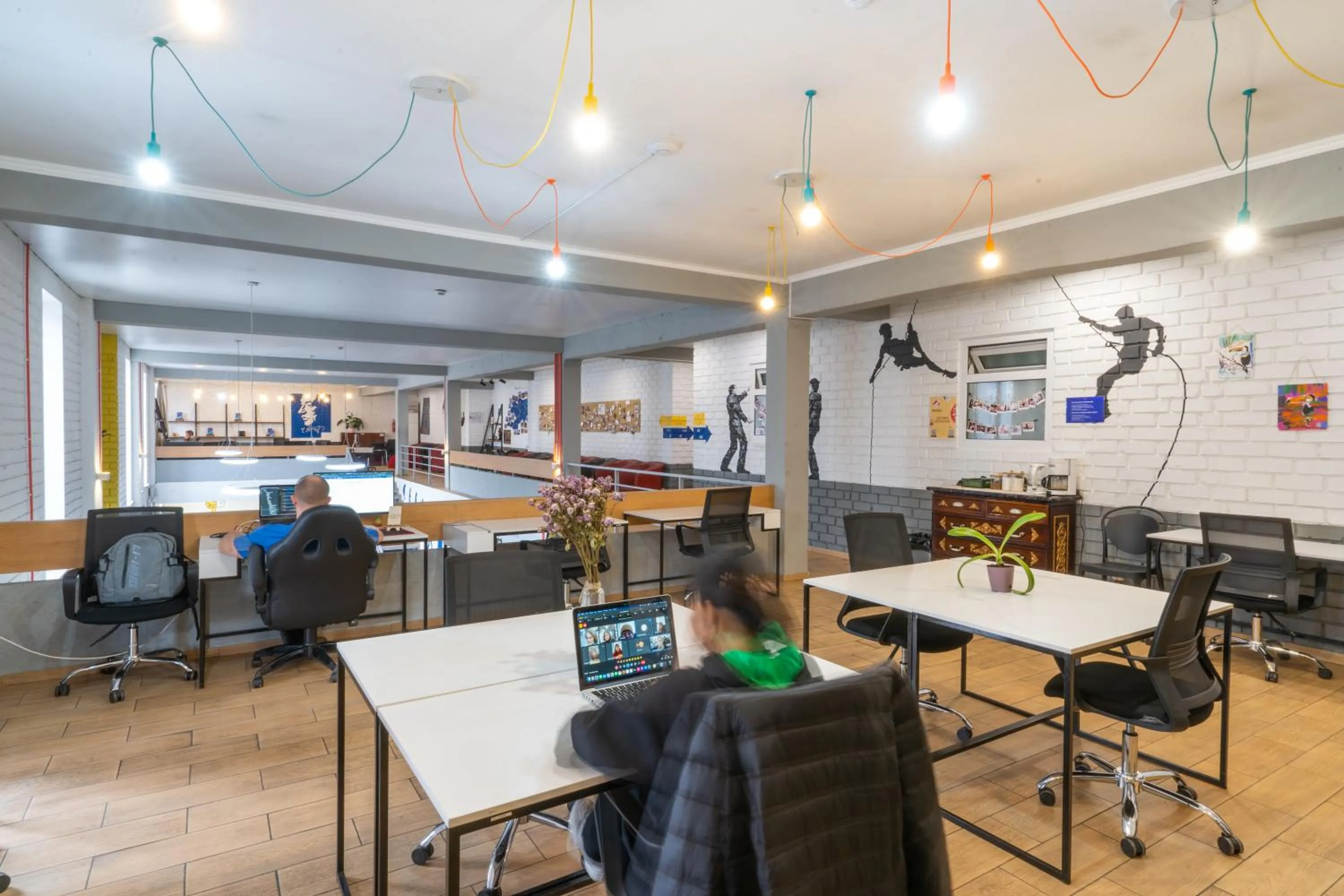 Seating area in ololoFreelander Hostel&Coworking