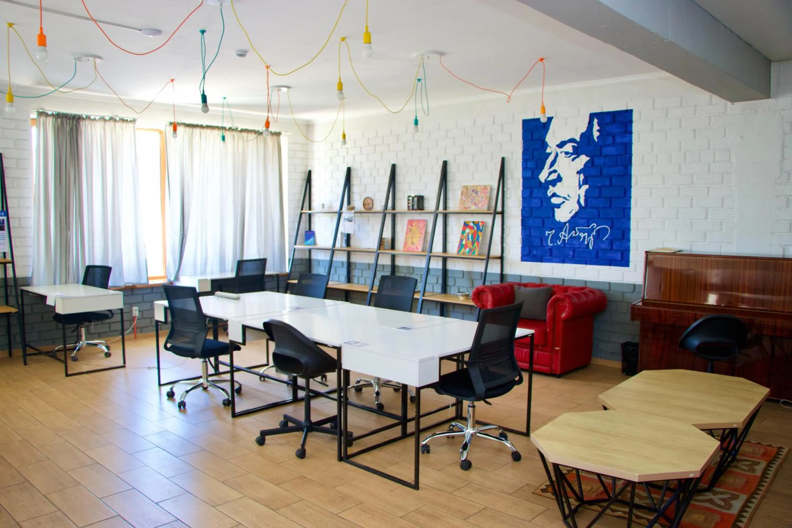 Seating area in ololoFreelander Hostel&Coworking