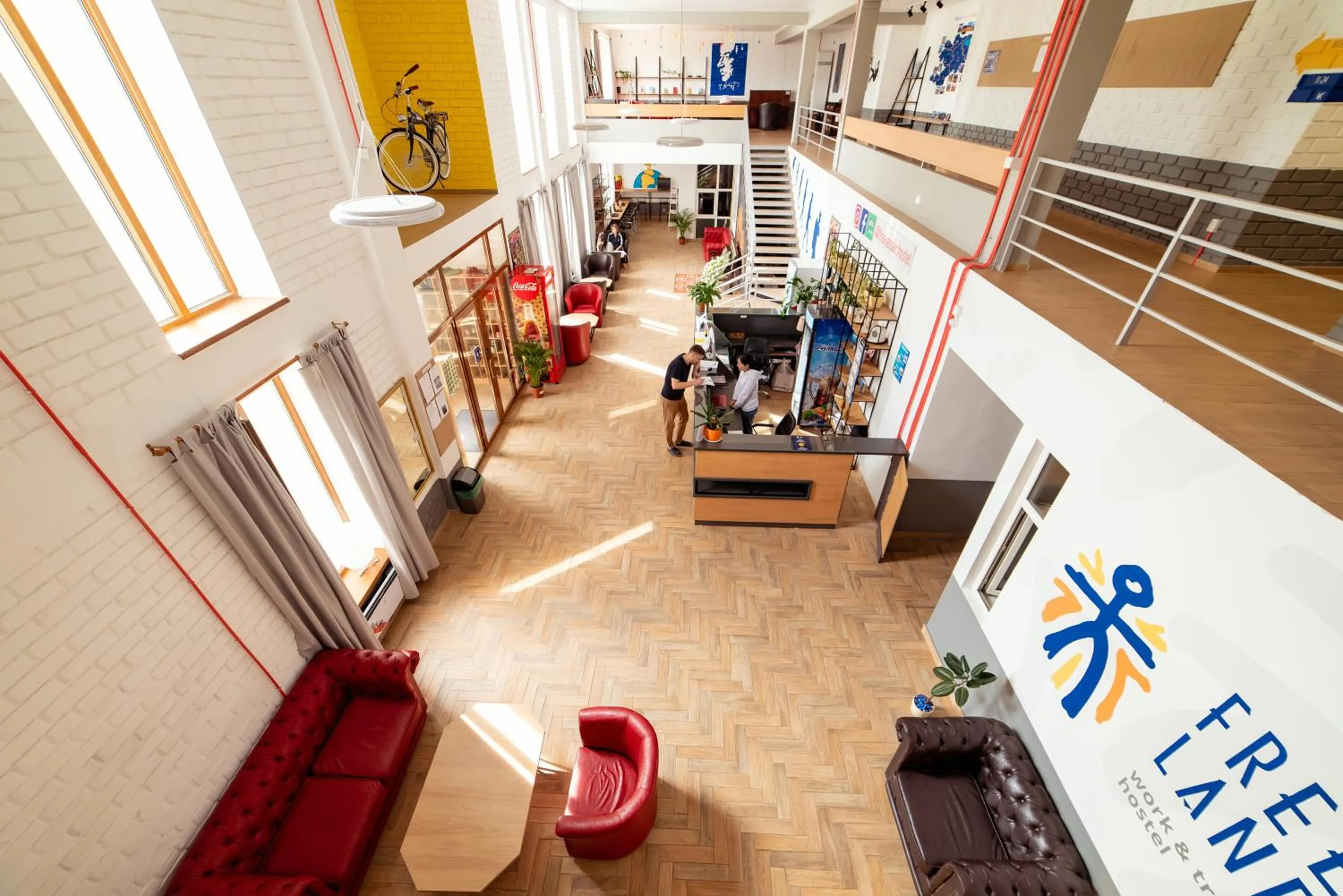 Lobby or reception in ololoFreelander Hostel&Coworking