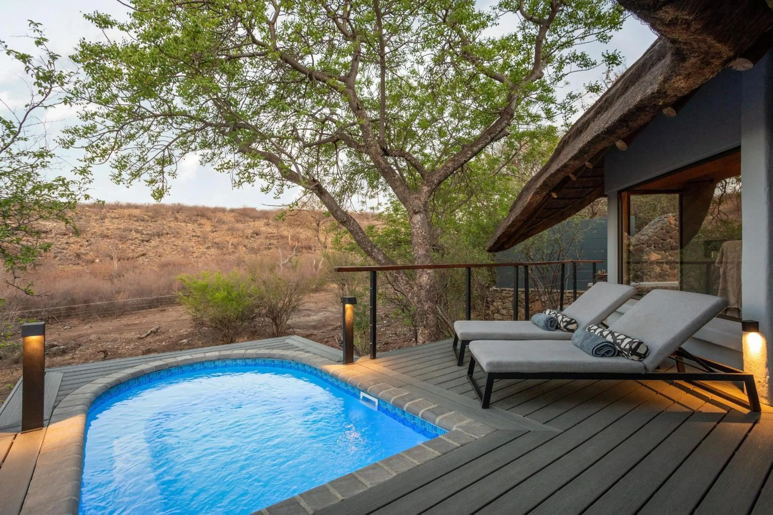 Pool view in Tuningi Safari Lodge