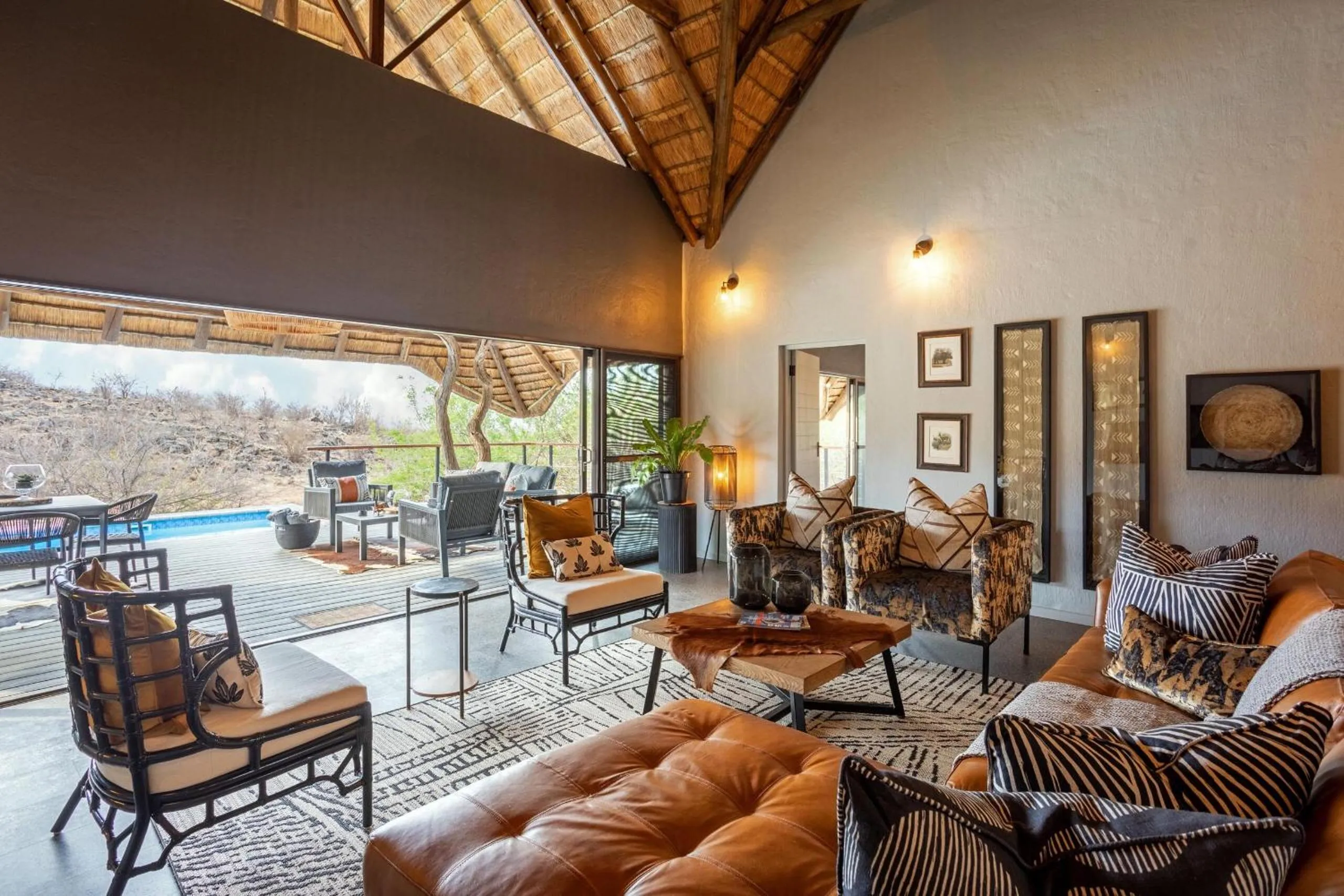 Seating area in Tuningi Safari Lodge