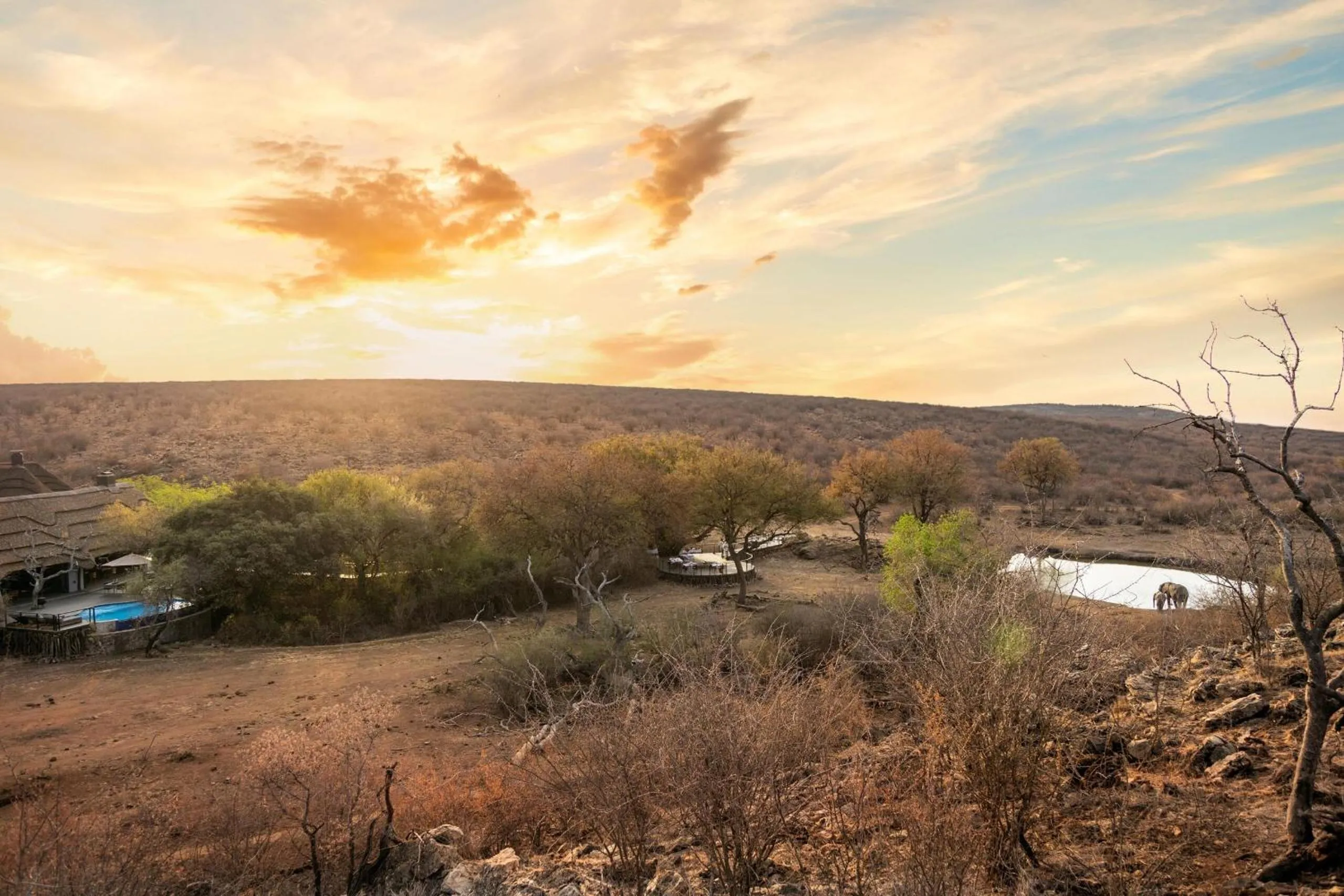 Sunset in Tuningi Safari Lodge