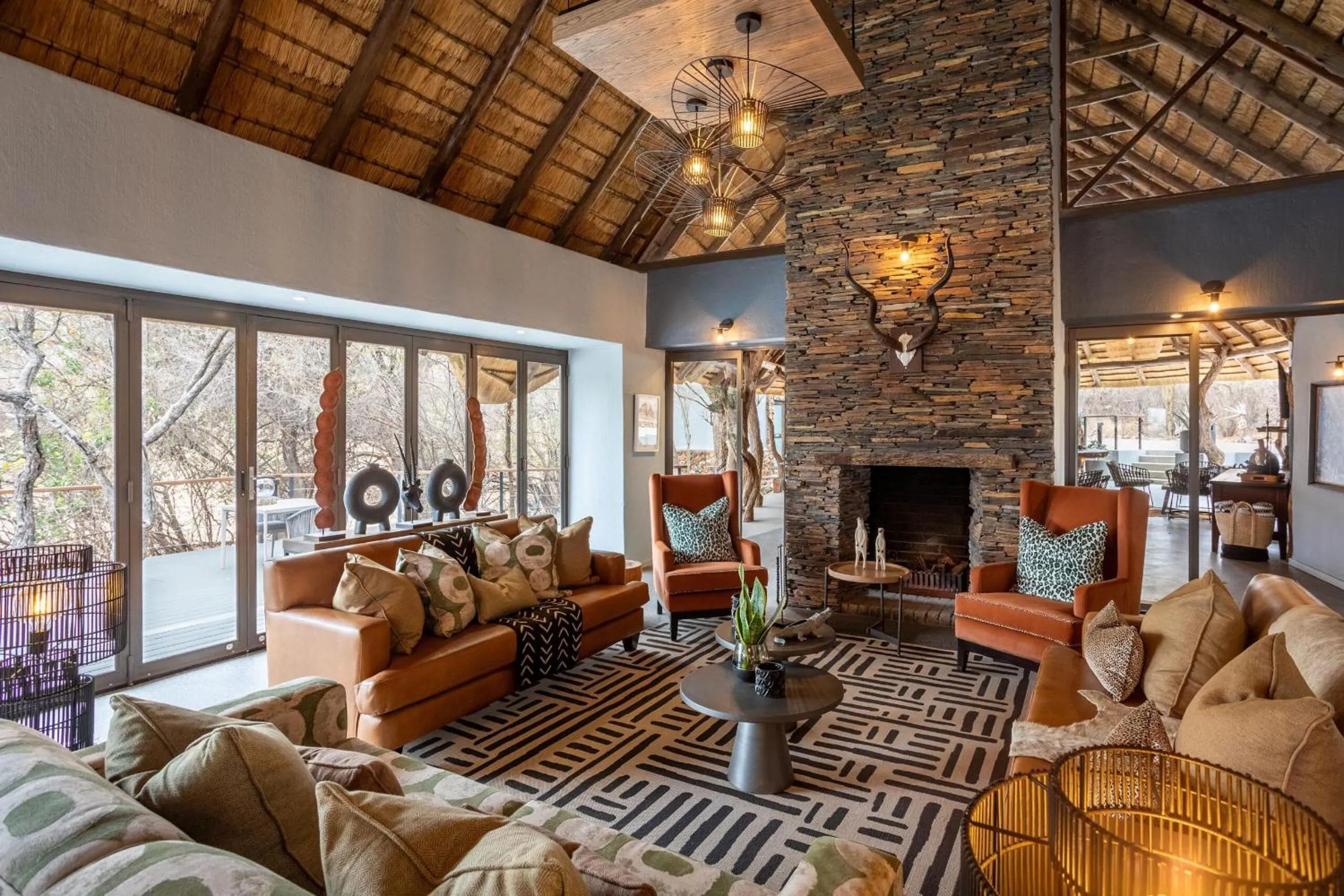 Seating area in Tuningi Safari Lodge