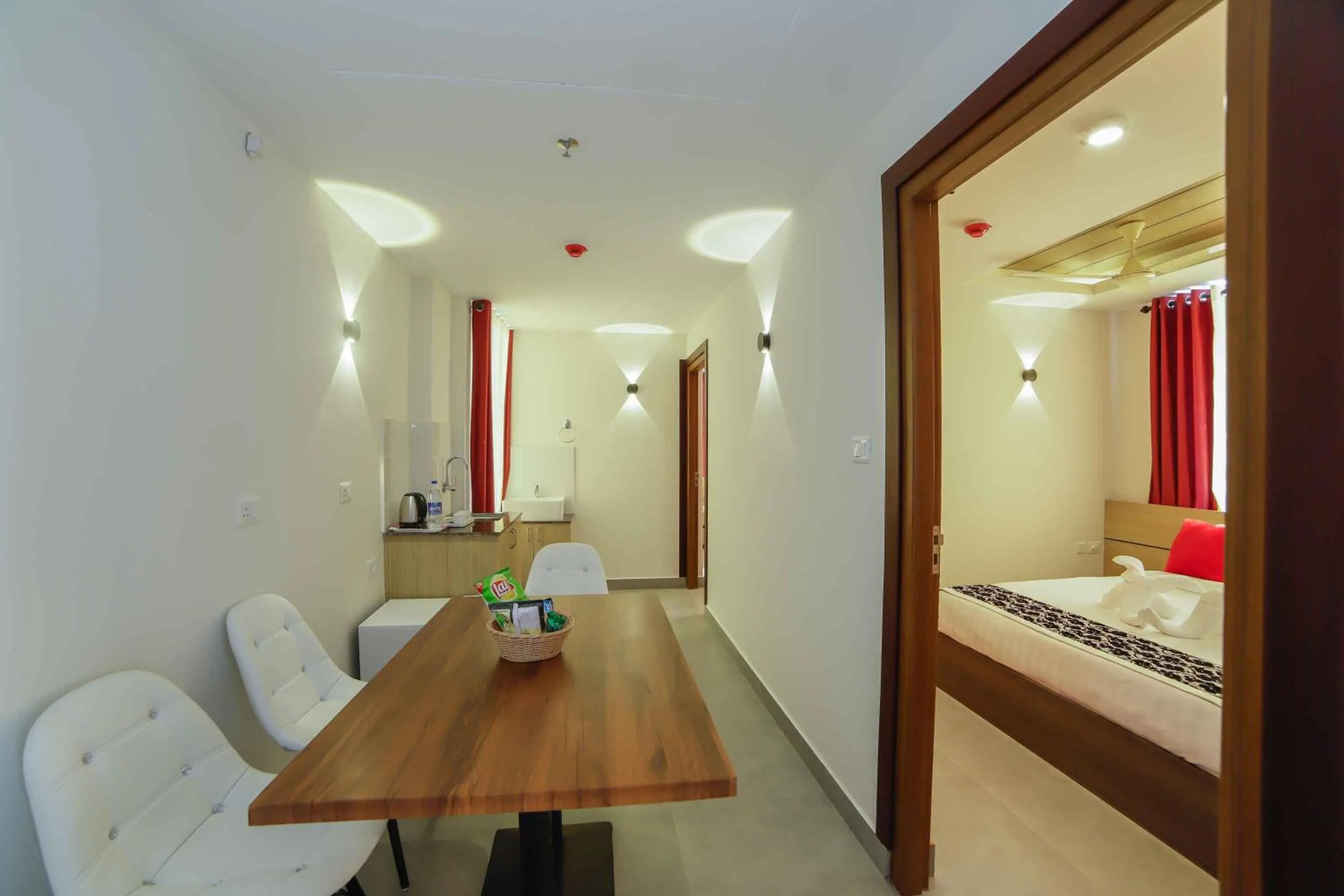 Living room, Bed in Bhavanam Regency Guruvayoor