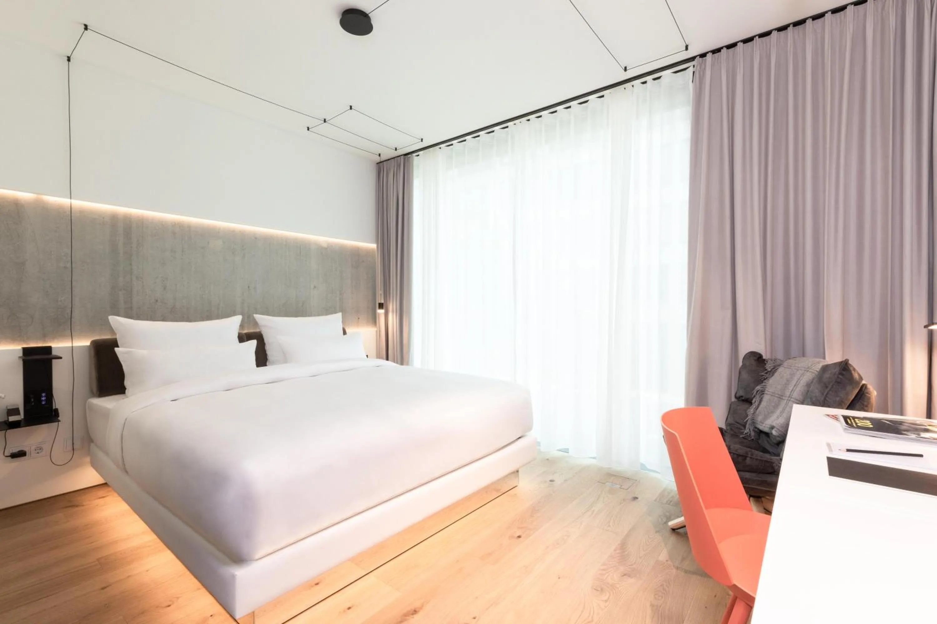 Bed in KPM Hotel & Residences Berlin, a Member of Design Hotels