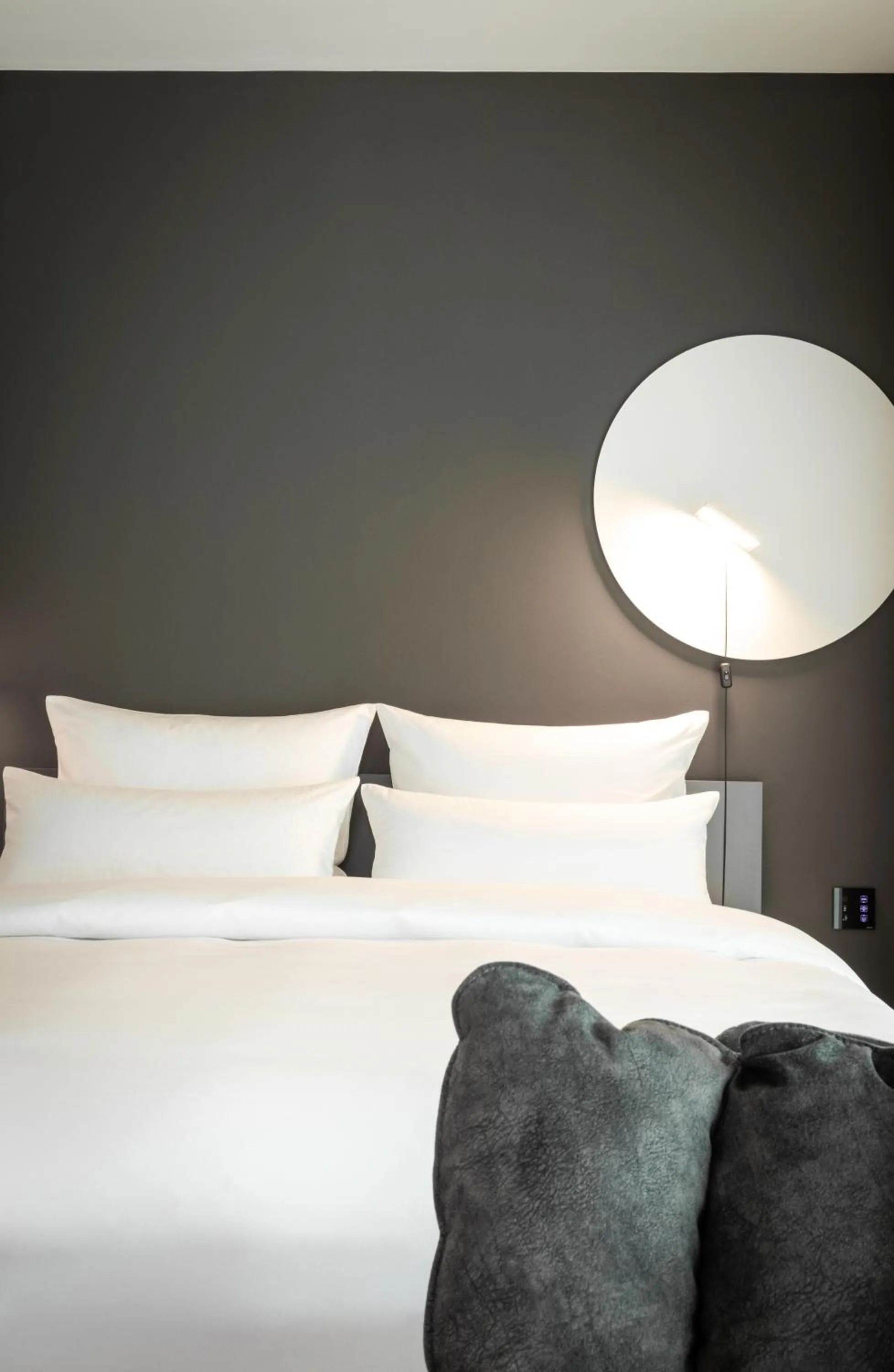 Bed in KPM Hotel & Residences Berlin, a Member of Design Hotels