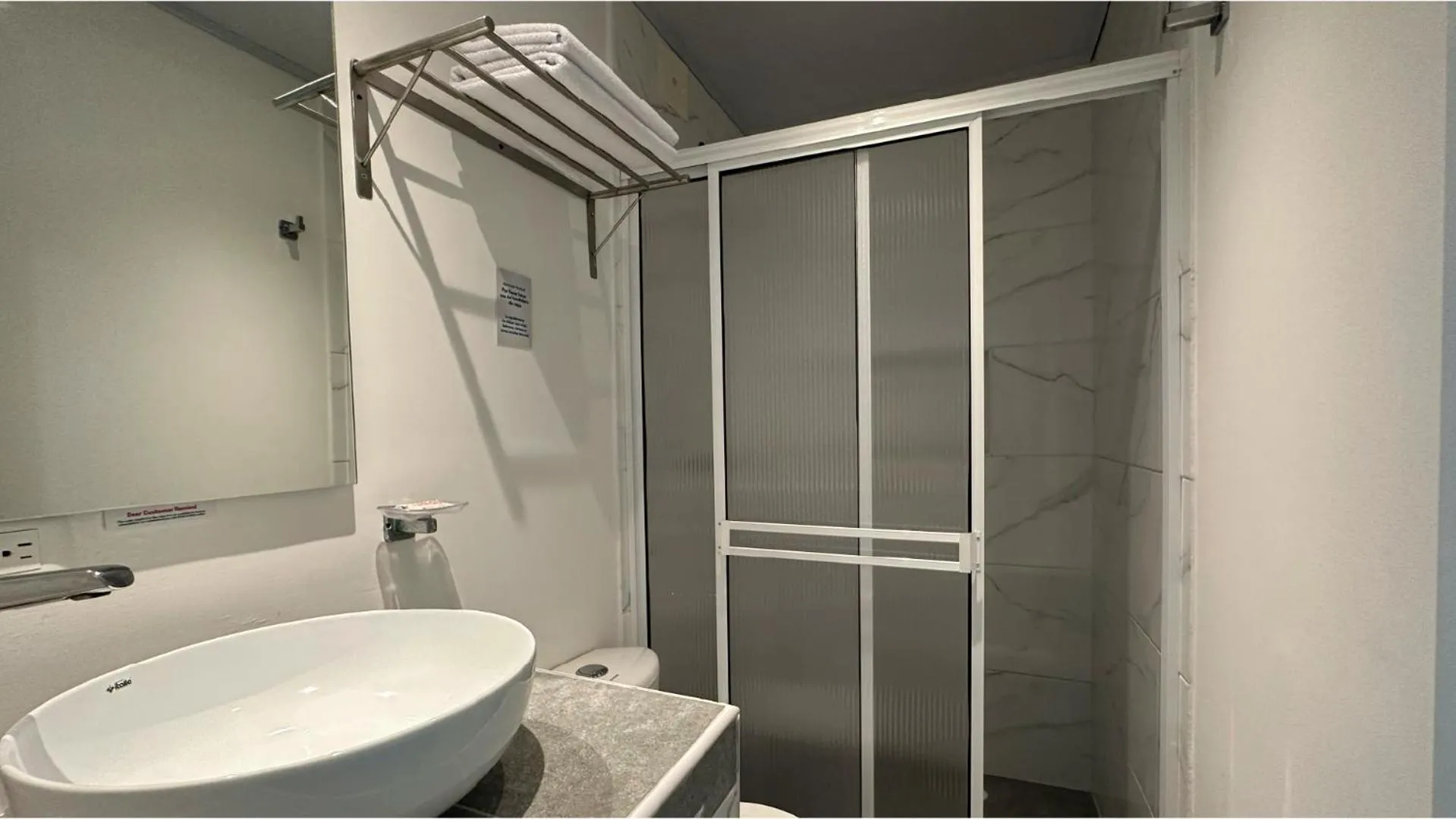 Shower in Hotel Tower by On vacation