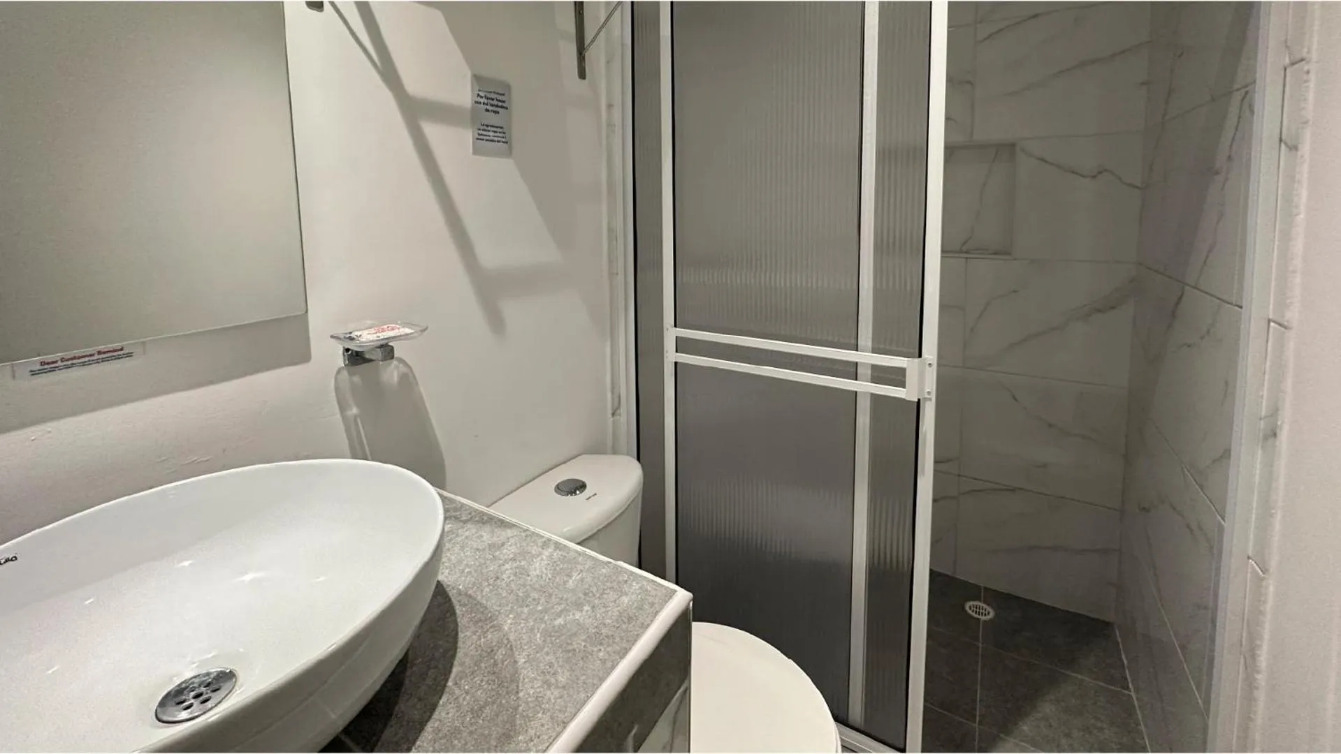 Shower in Hotel Tower by On vacation