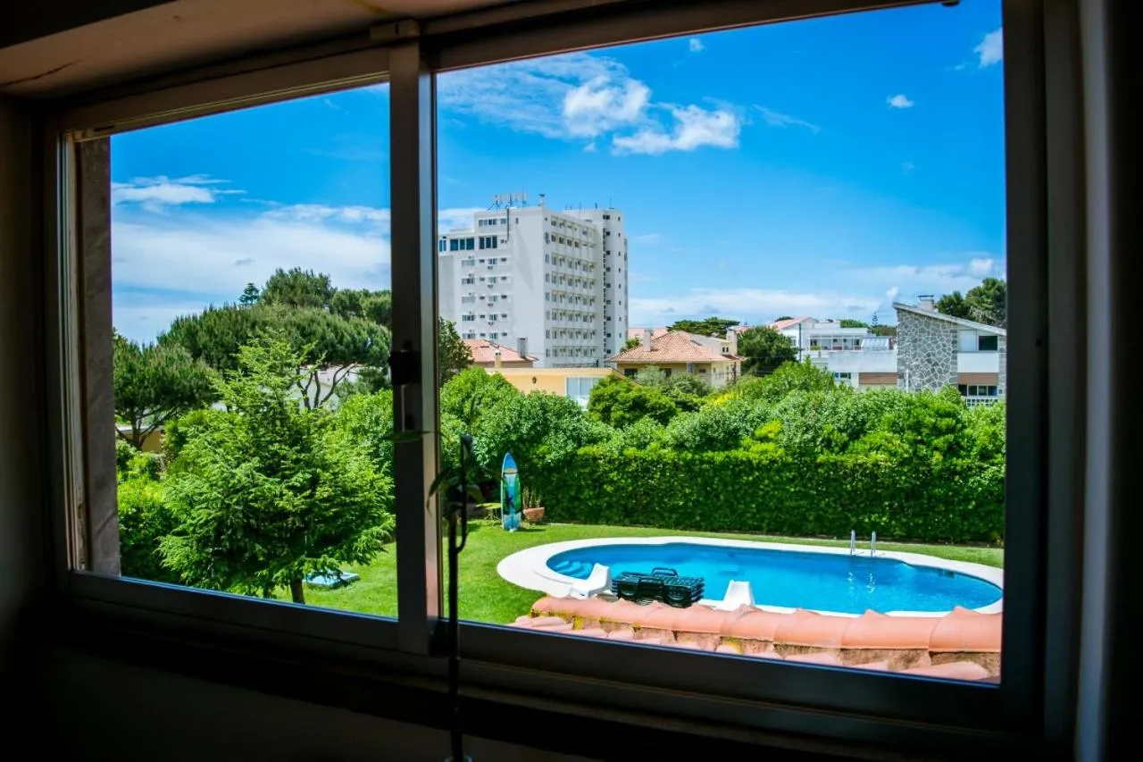 Pool view in Carcavelos Surf Hostel and Surf Camp