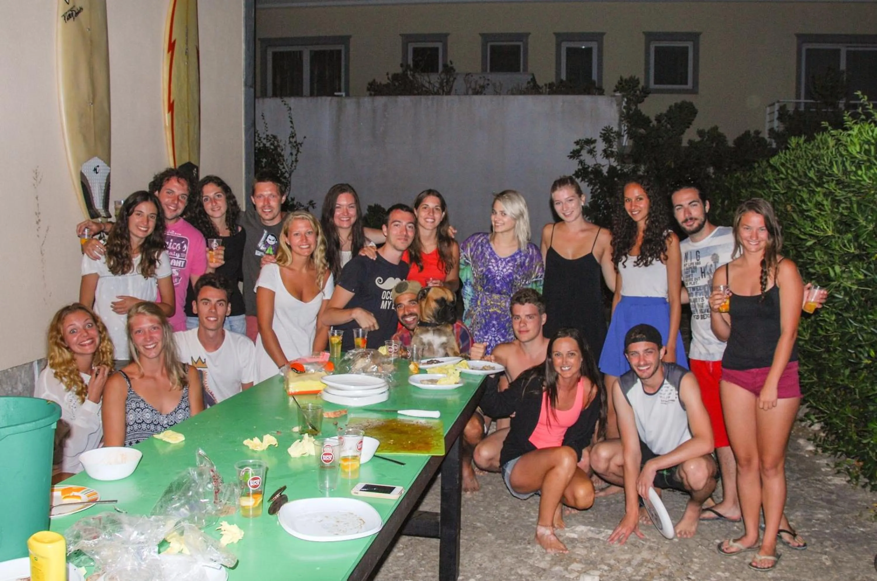 group of guests in Carcavelos Surf Hostel and Surf Camp