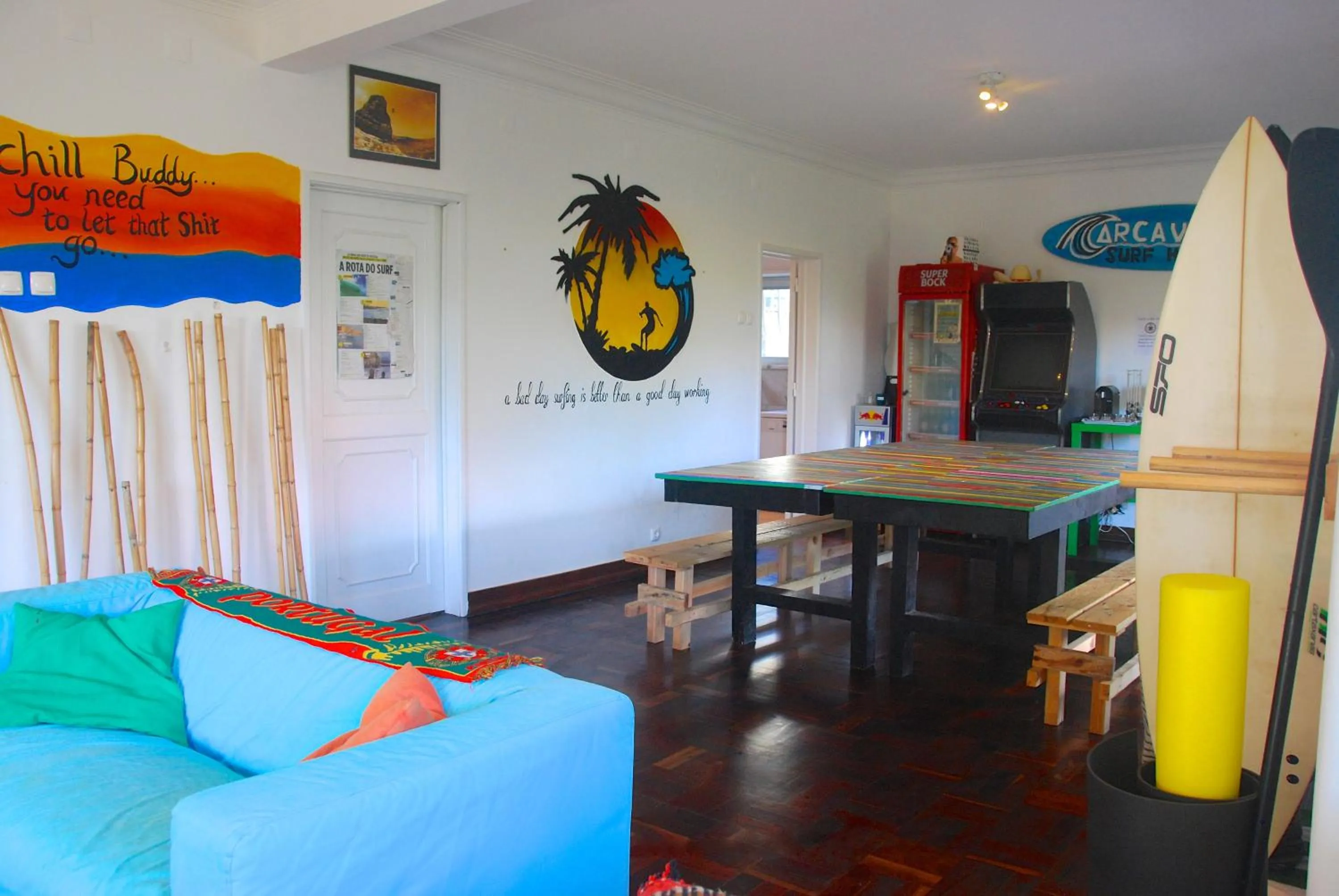 Decorative detail in Carcavelos Surf Hostel and Surf Camp